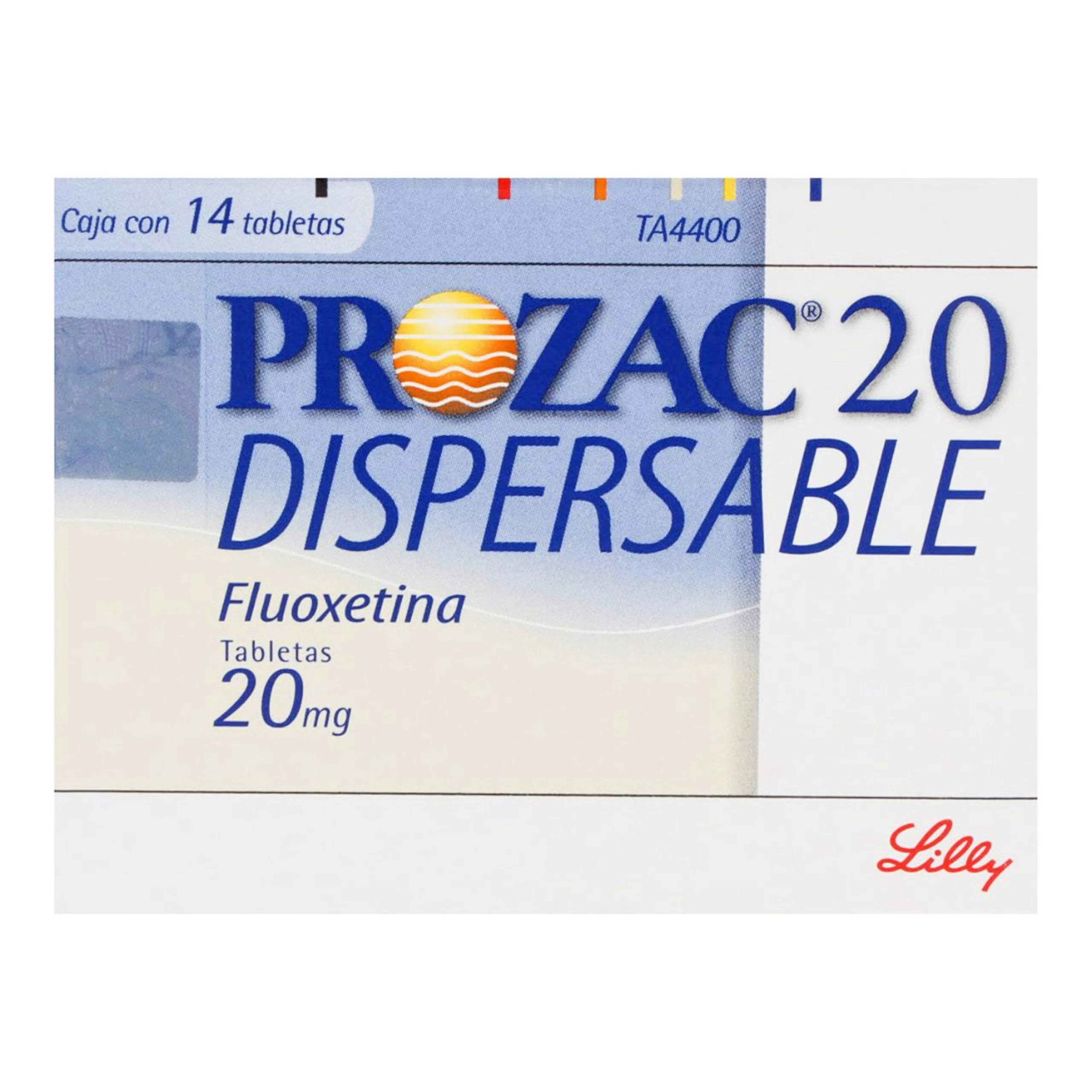 Prozac fluoxetina 20 mg con 14 tabletas dispersables