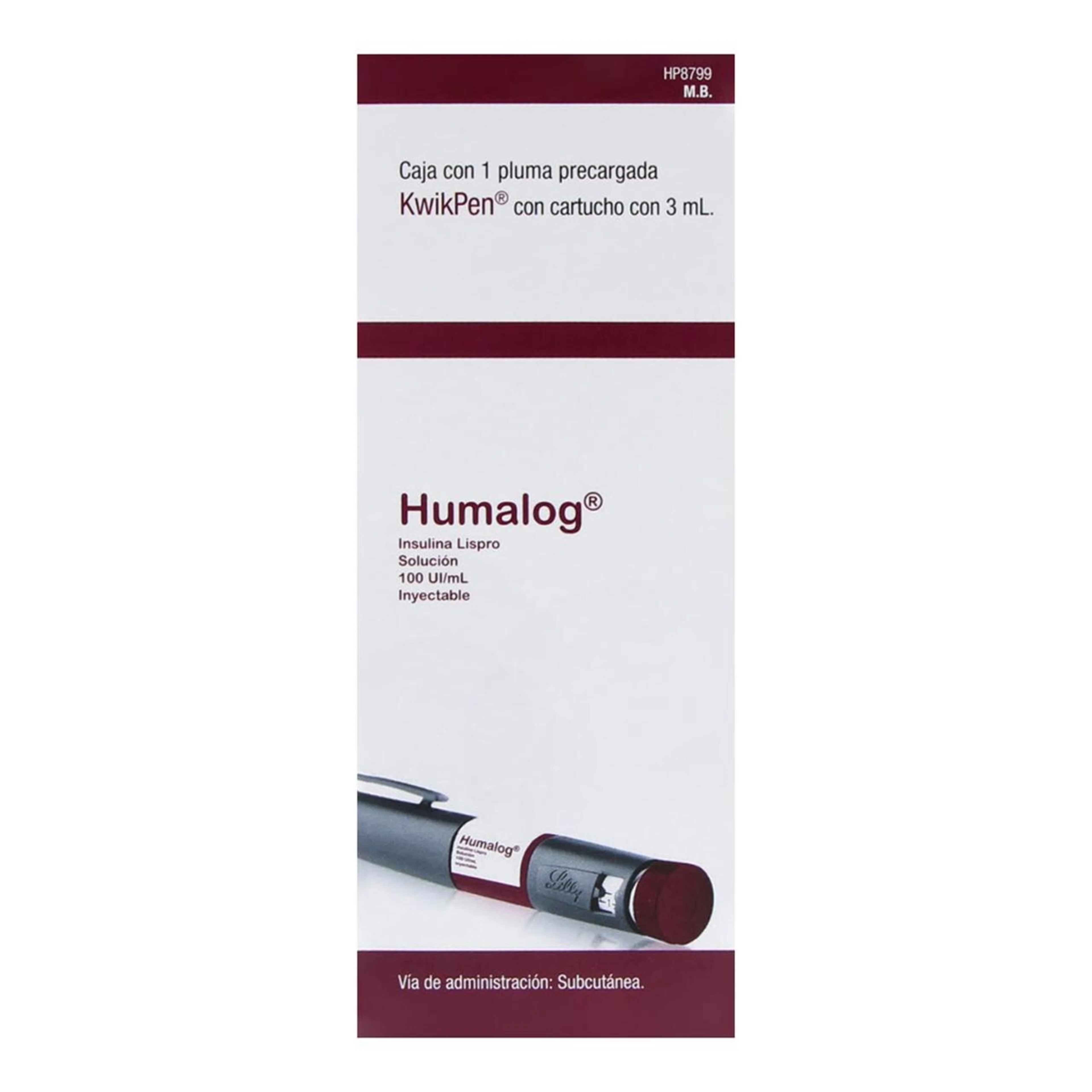 Humalog 100 Ui Con 1 Jeringa Precargada 3 Ml