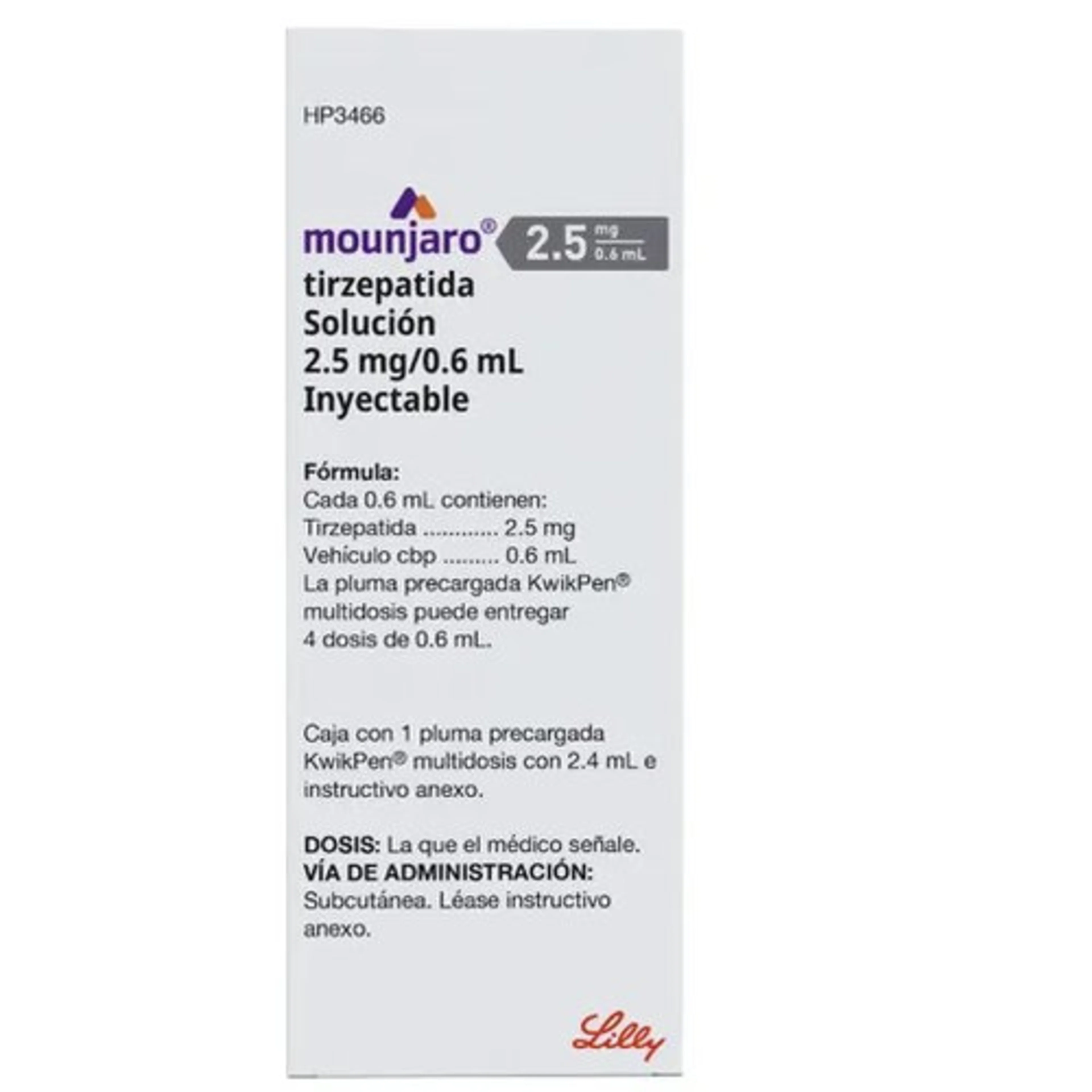 Mounjaro Kwikpen 2.5 Mg/0.6 Ml Con 3 Ml