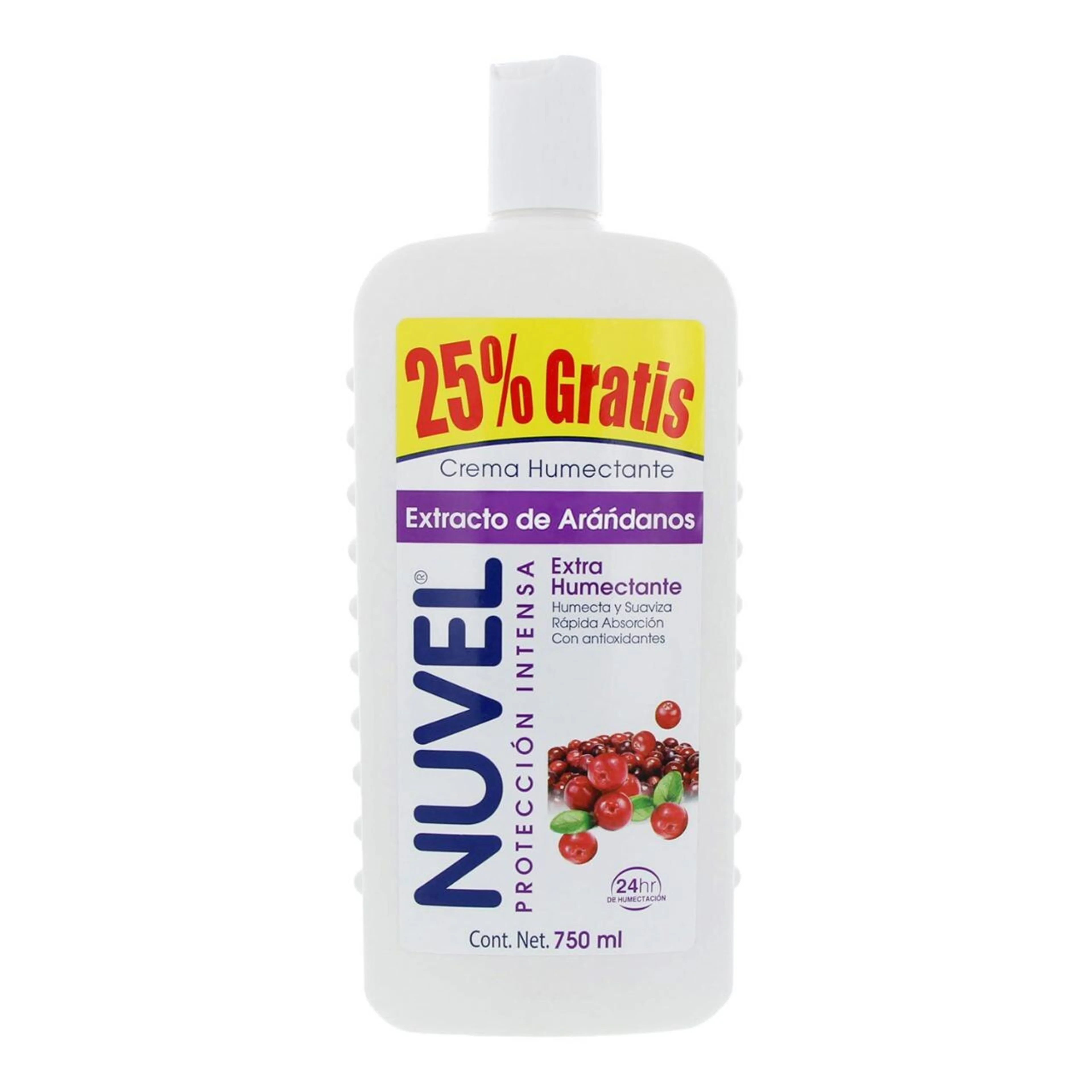 Nuvel Protección Intensa Crema Corporal Con Extracto De Arándanos Con 750 Ml