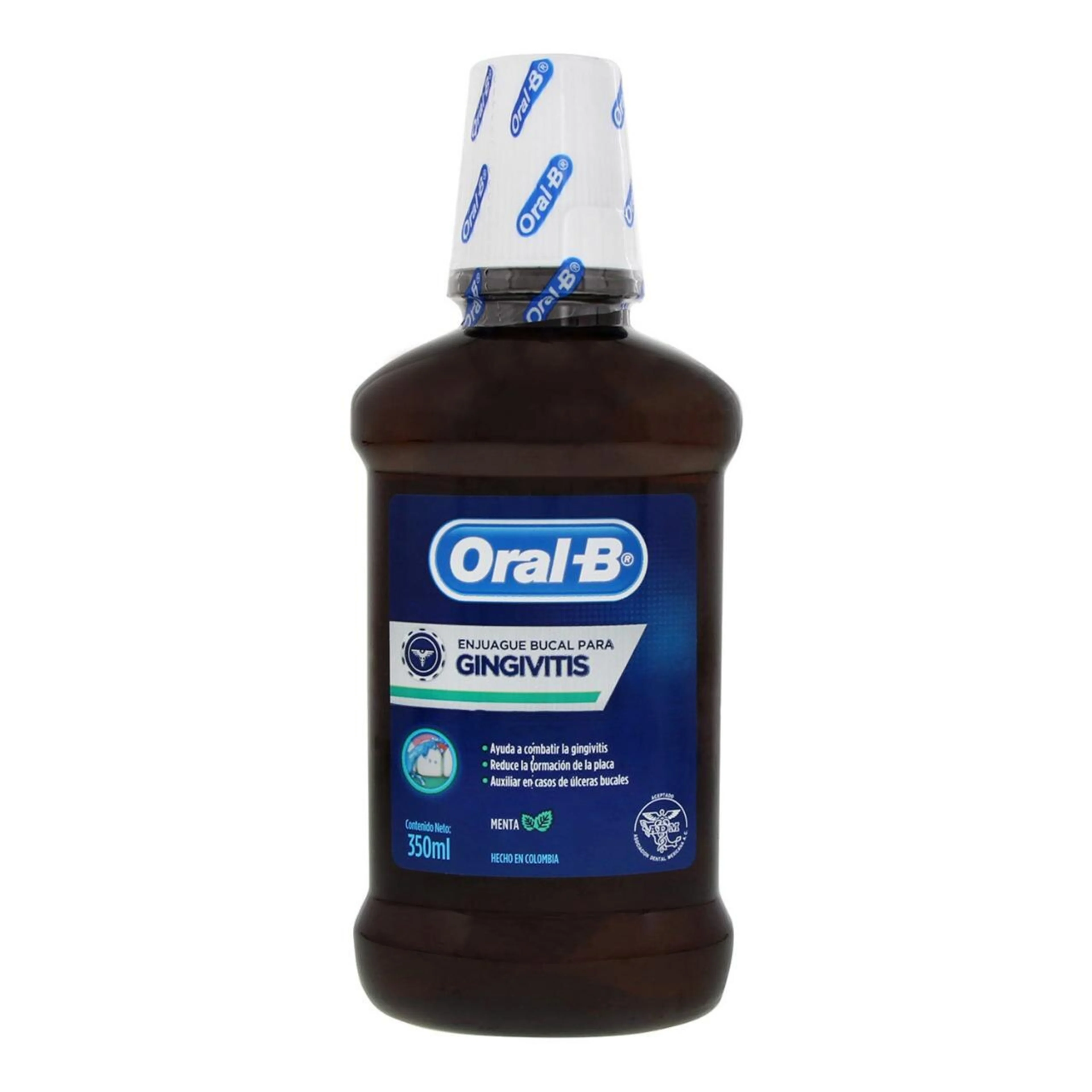 Oral-B Enjuague Bucal Para Gingivitis Sabor Menta Con 350 Ml