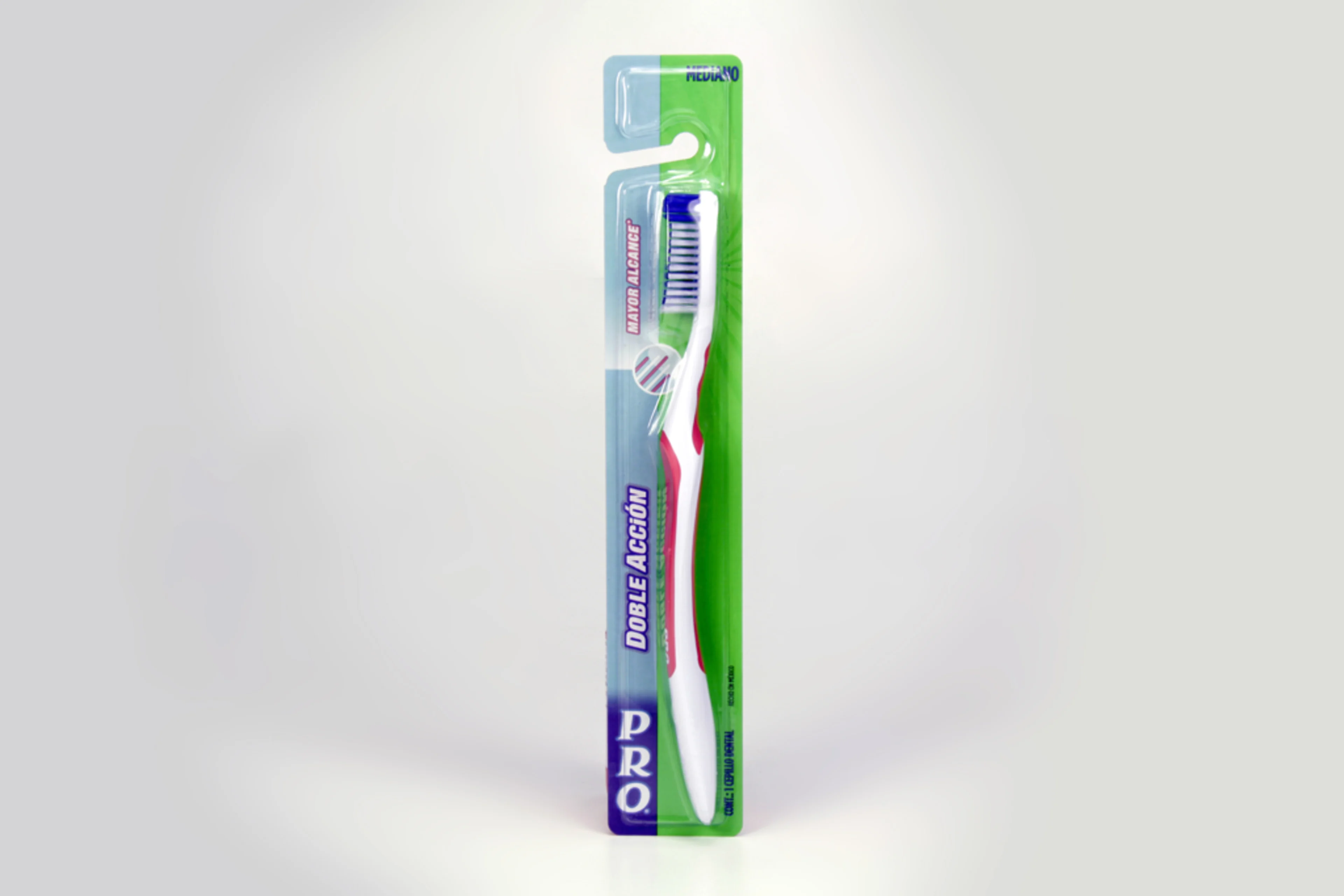 Pro Dduty Mediano Copete Cepillo Dental Con 1 Pieza