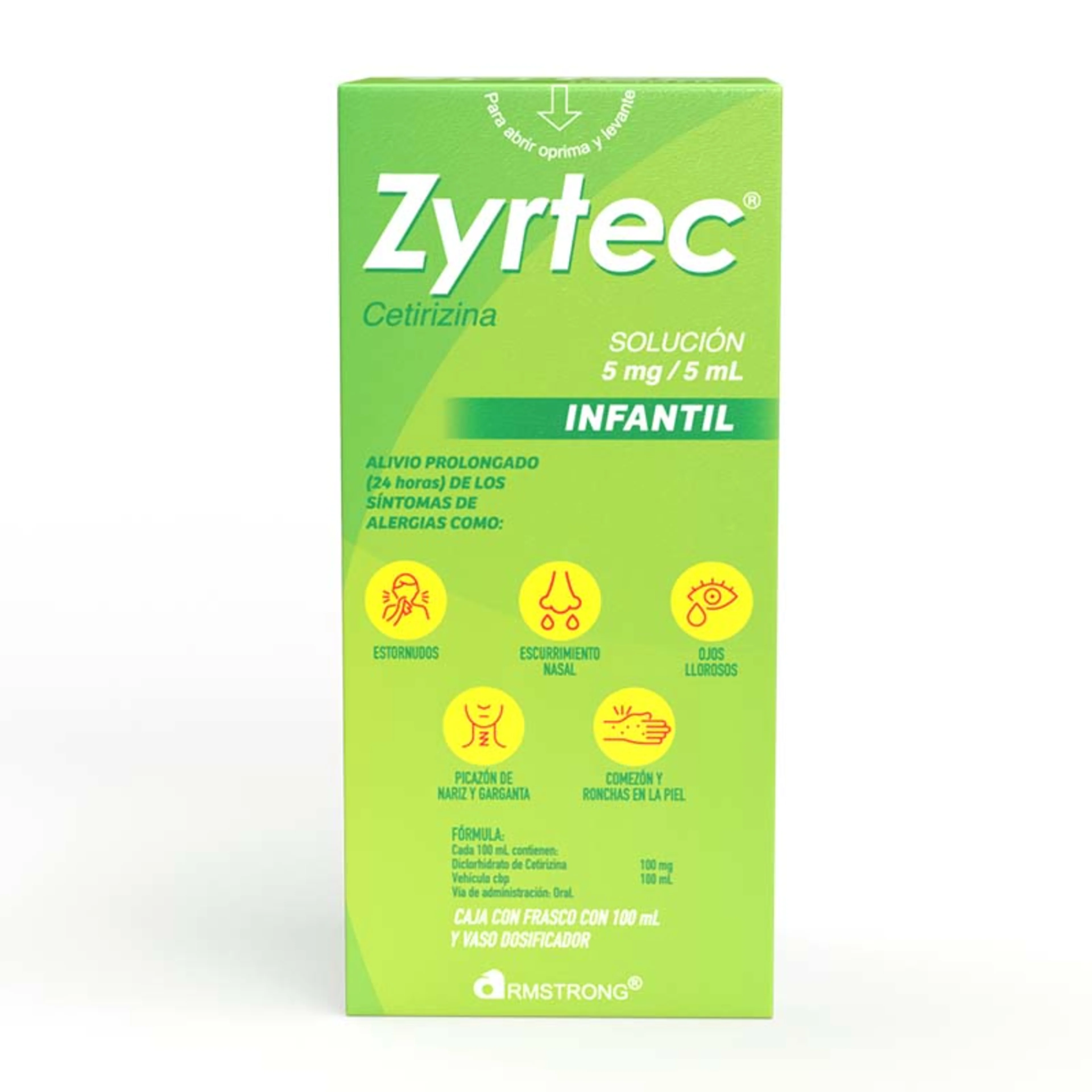 Zyrtec Infantil 5 Mg Con 100 Ml De Solución