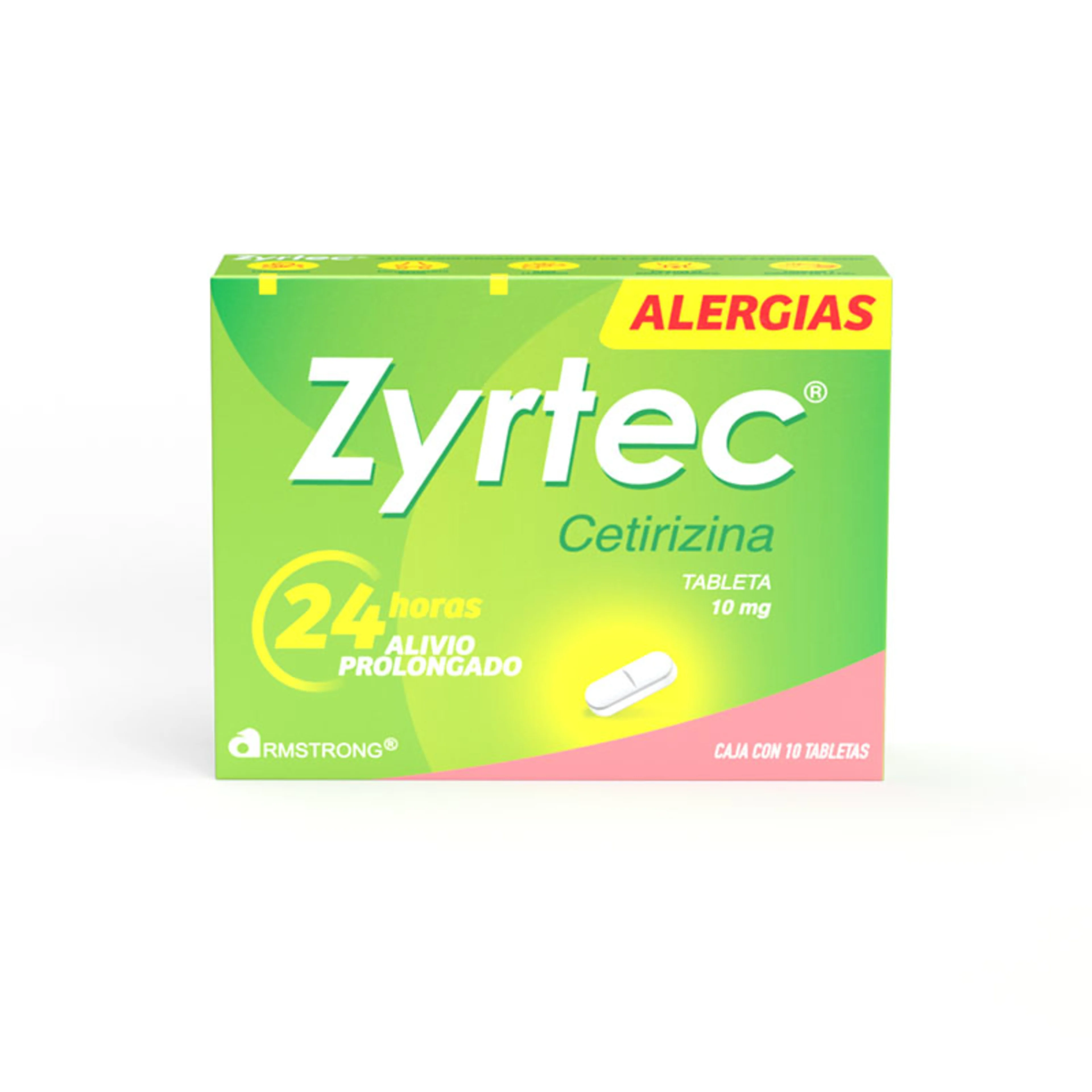 Zyrtec 10 Mg Con 10 Tabletas