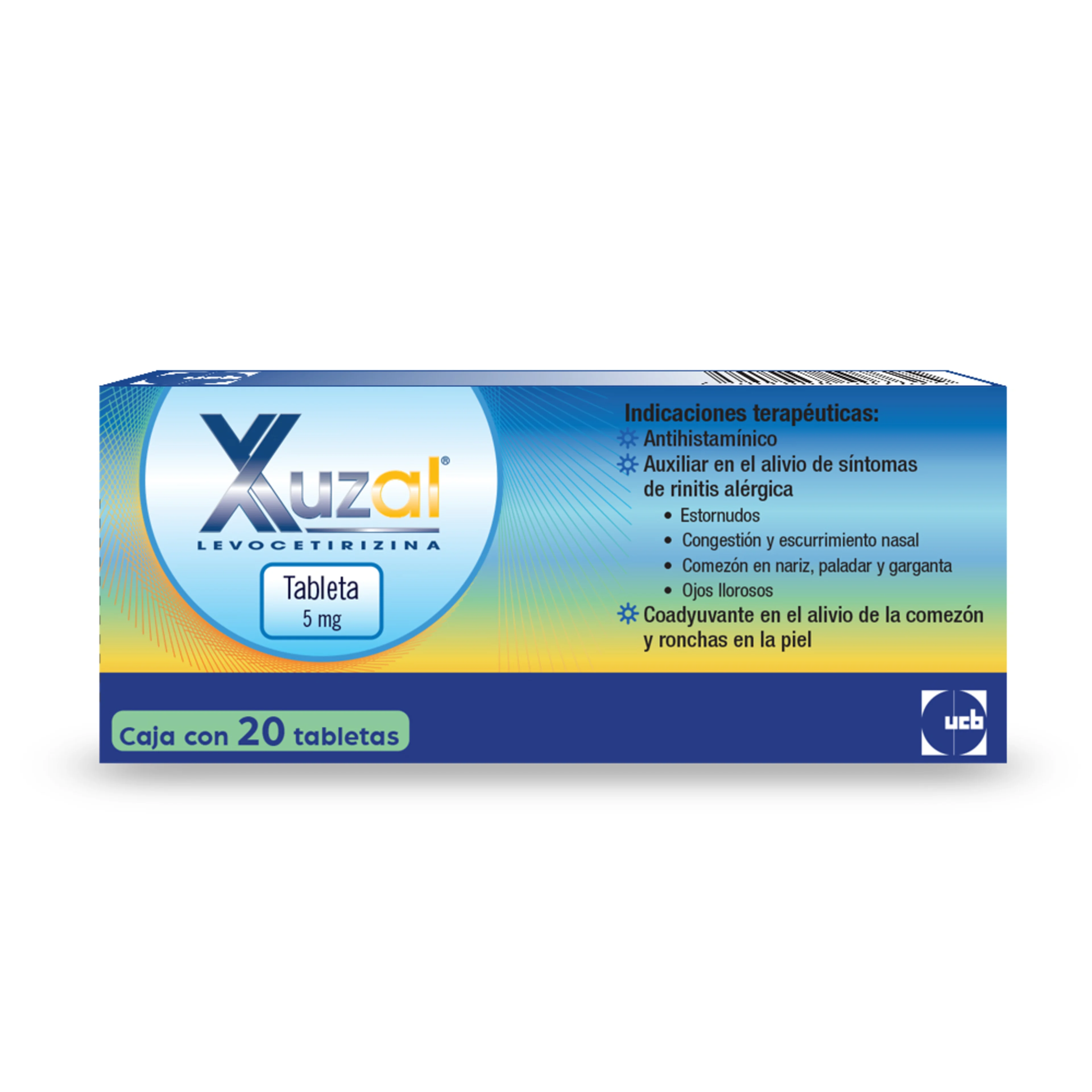 Xuzal 5 Mg Con 20 Tabletas