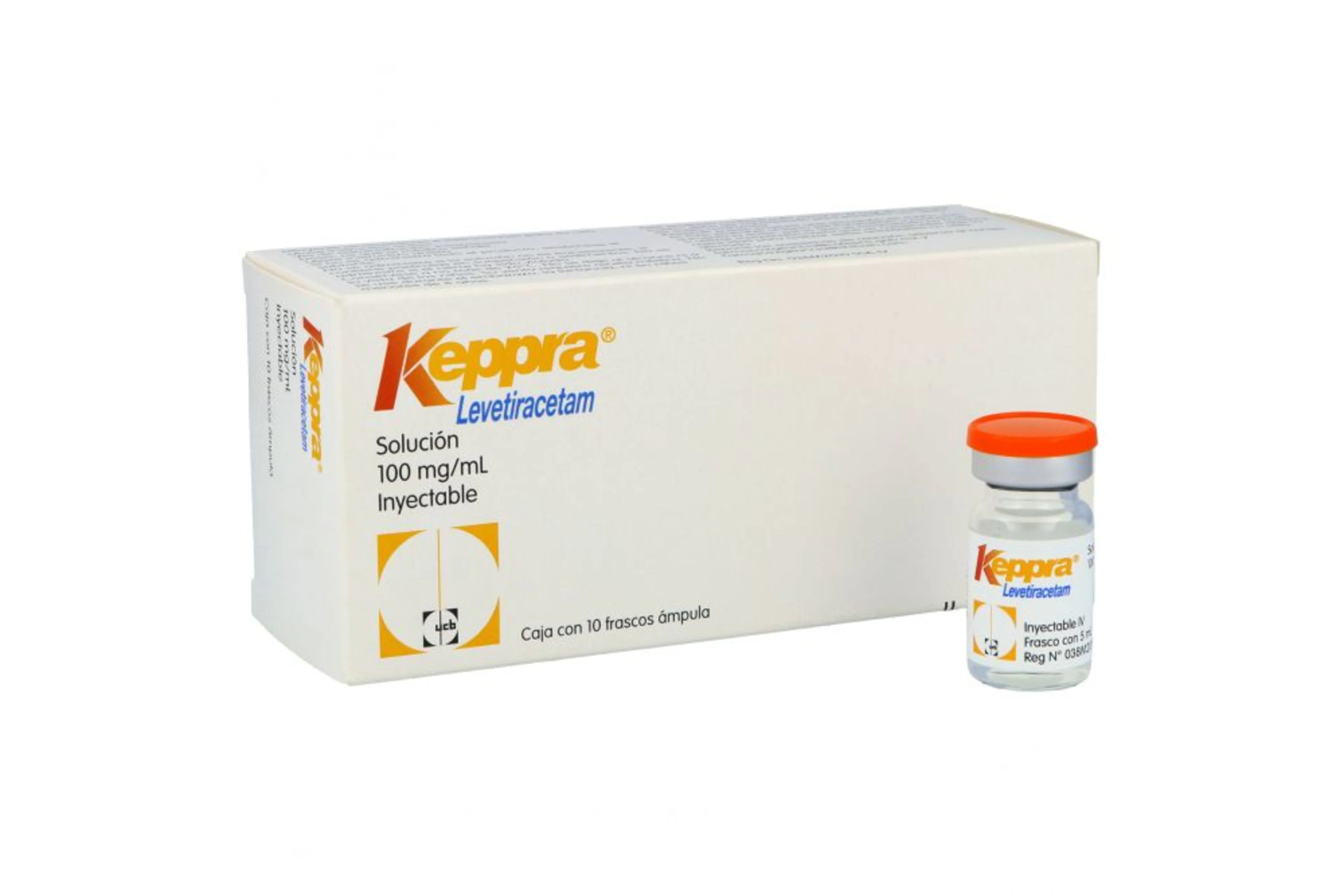 Keppra Solución Inyectable 100 Mg 10 Frascos Ámpula