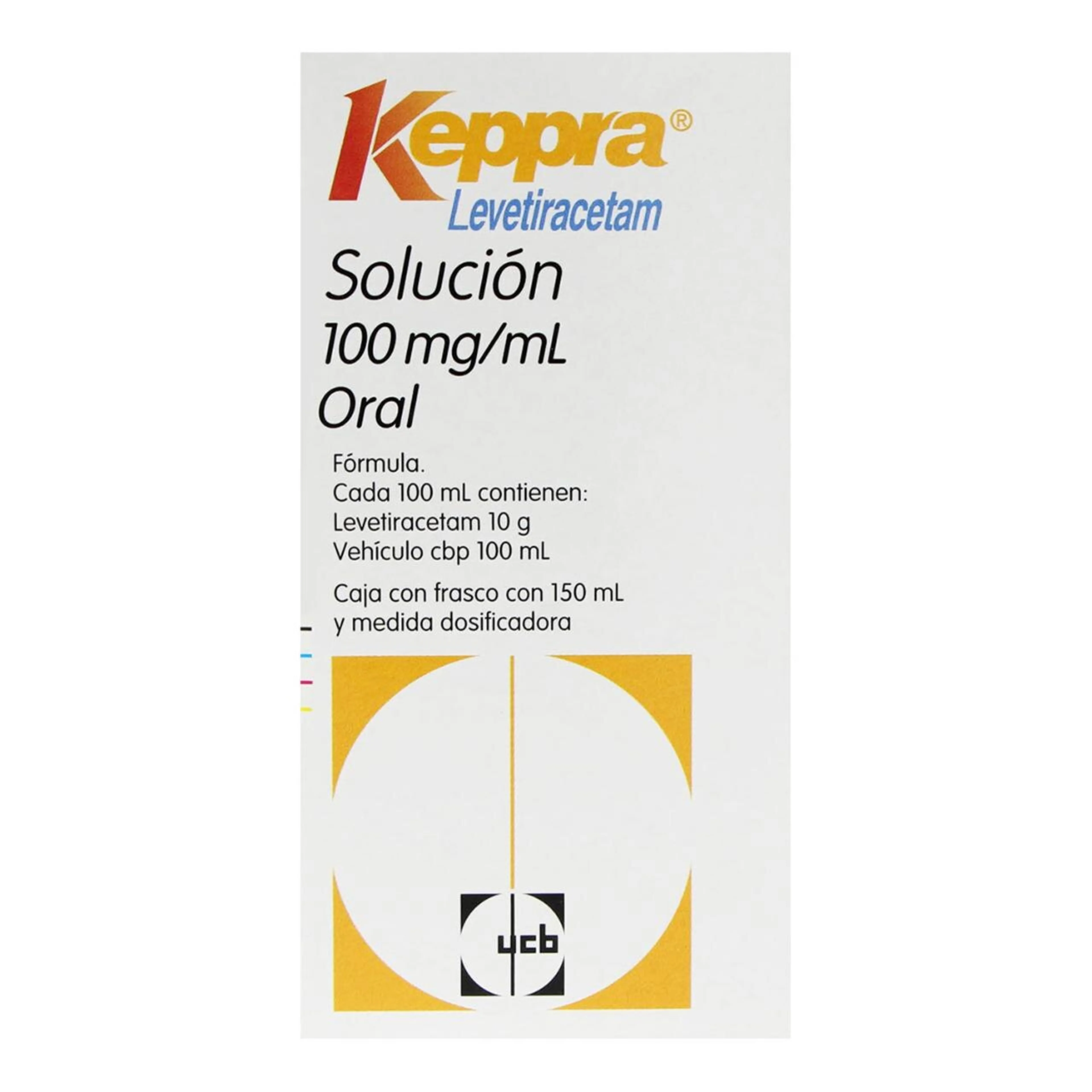 Keppra 100 Mg Con 150 Ml De Solución Oral