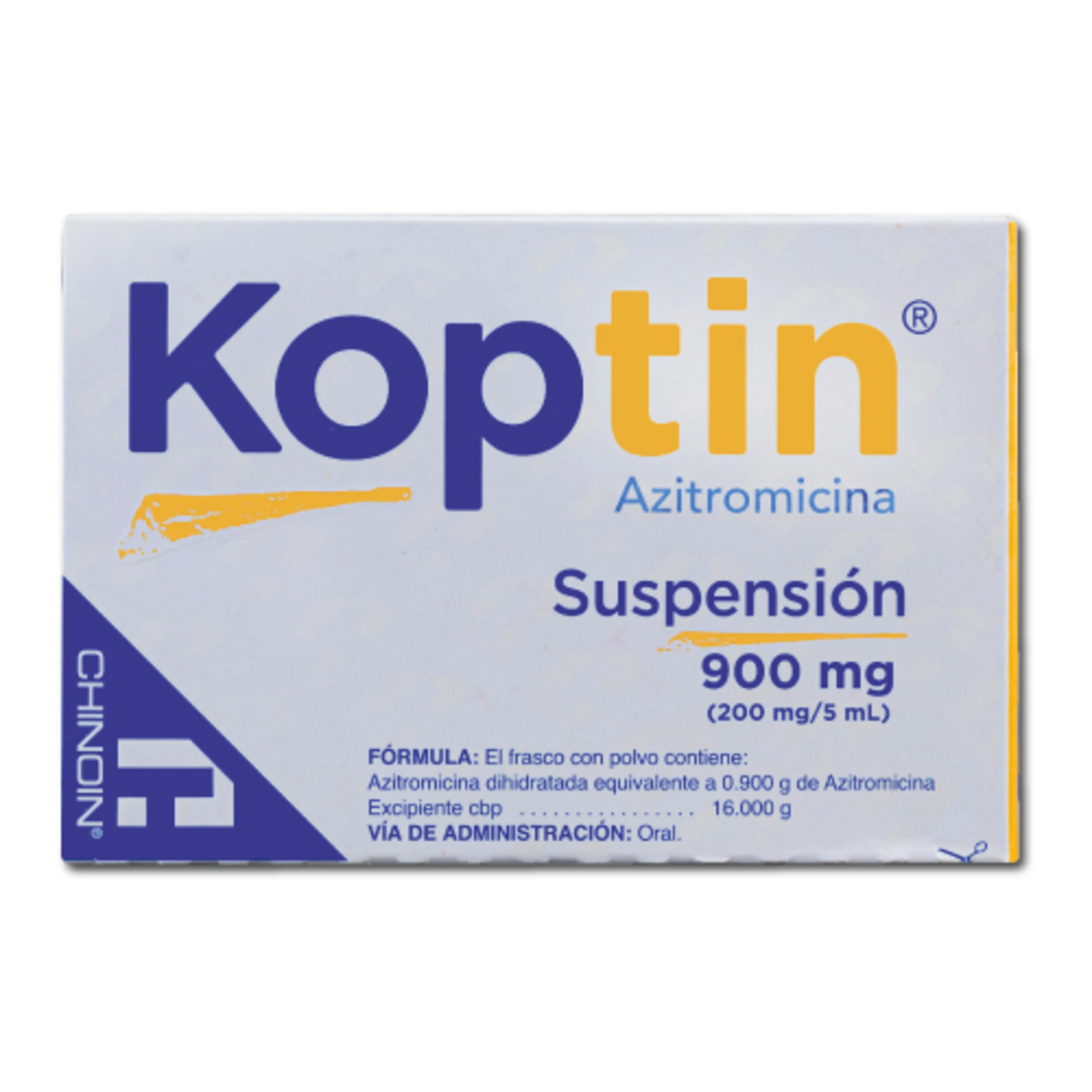 Koptin Azitromicina 200 Mg Con 22.5 Ml De Suspensión Oral