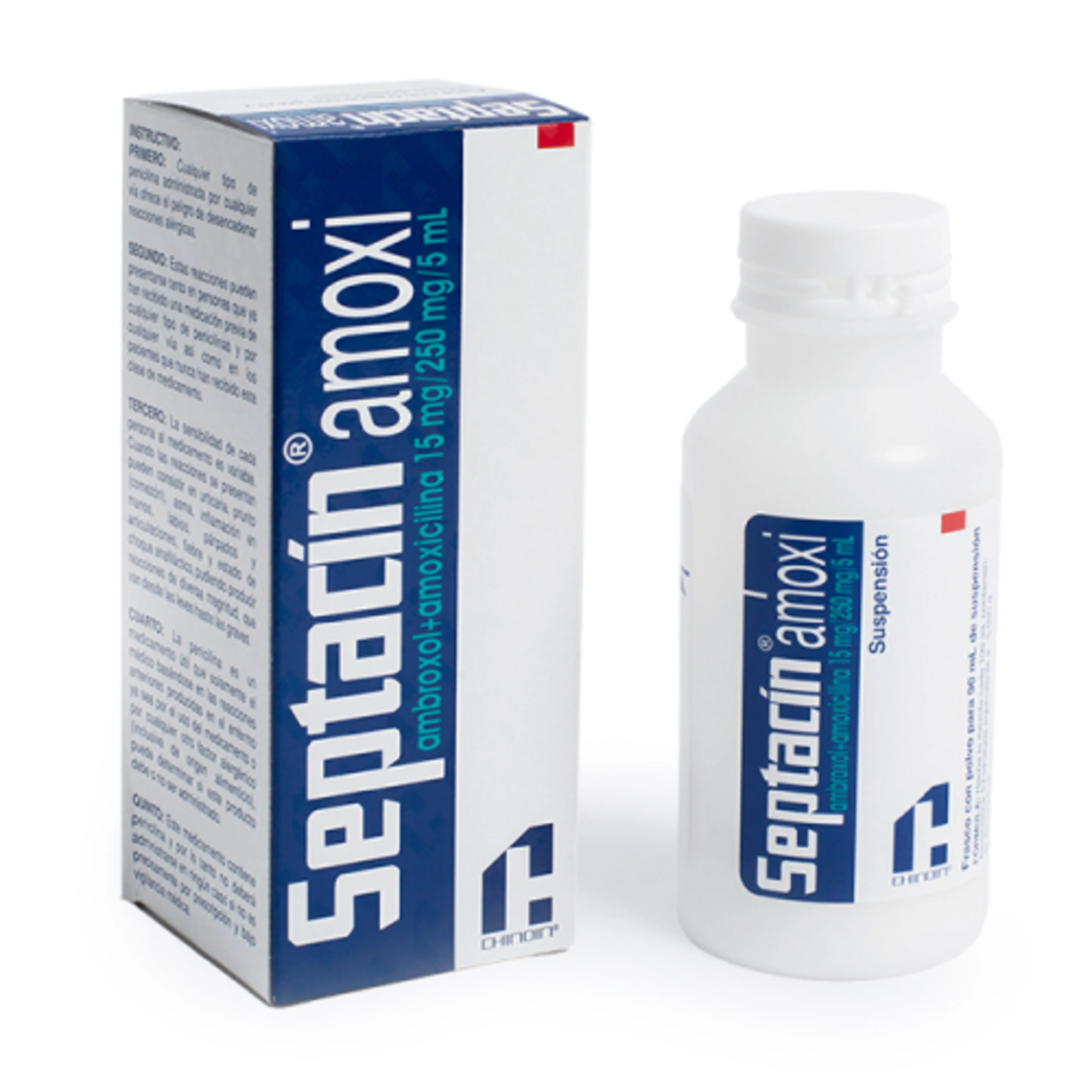 Septacin Amoxi Ambroxol Amoxicilina 15/250 Mg Suspensión Con 90 Ml