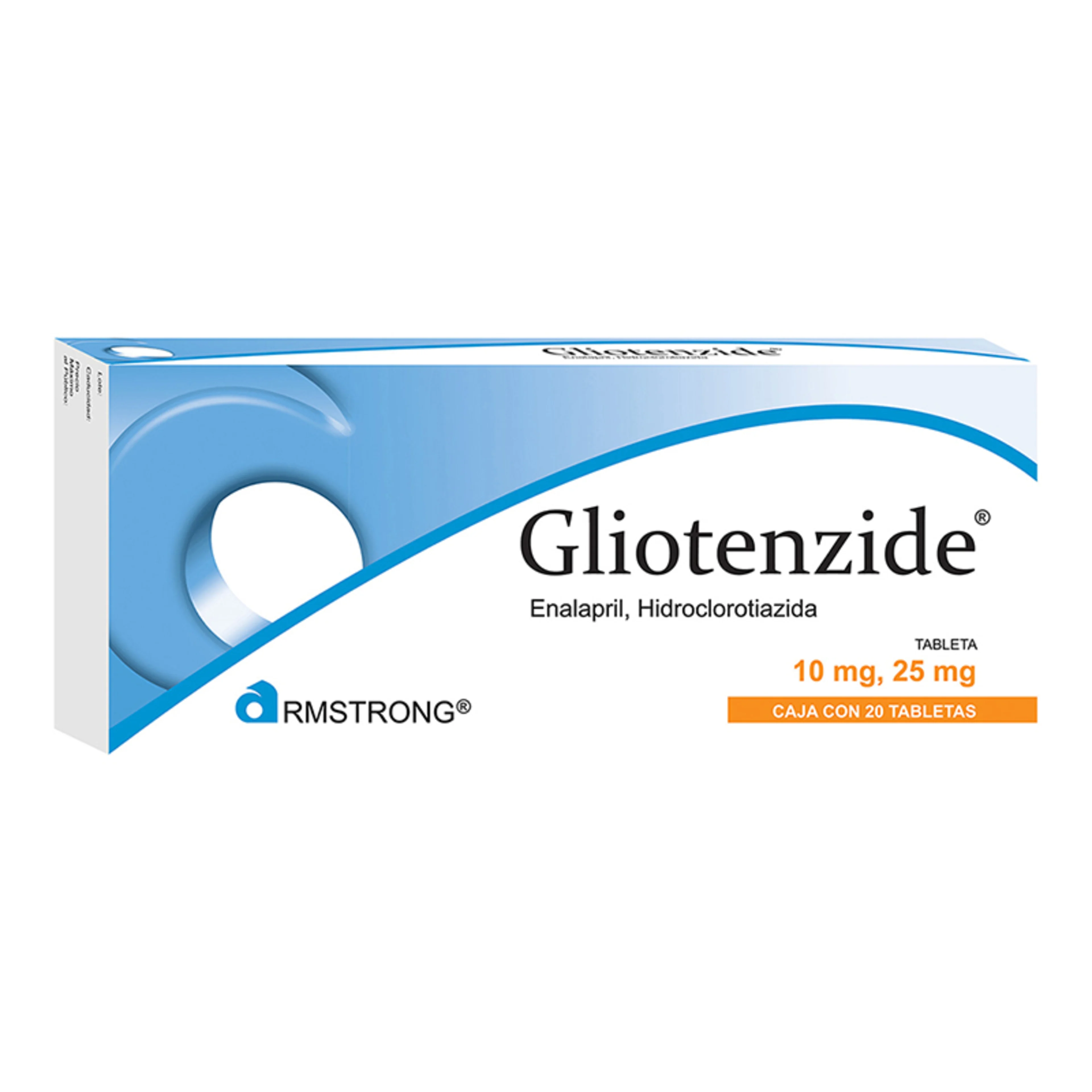 Gliotenzide 10/25 Mg Con 20 Tabletas