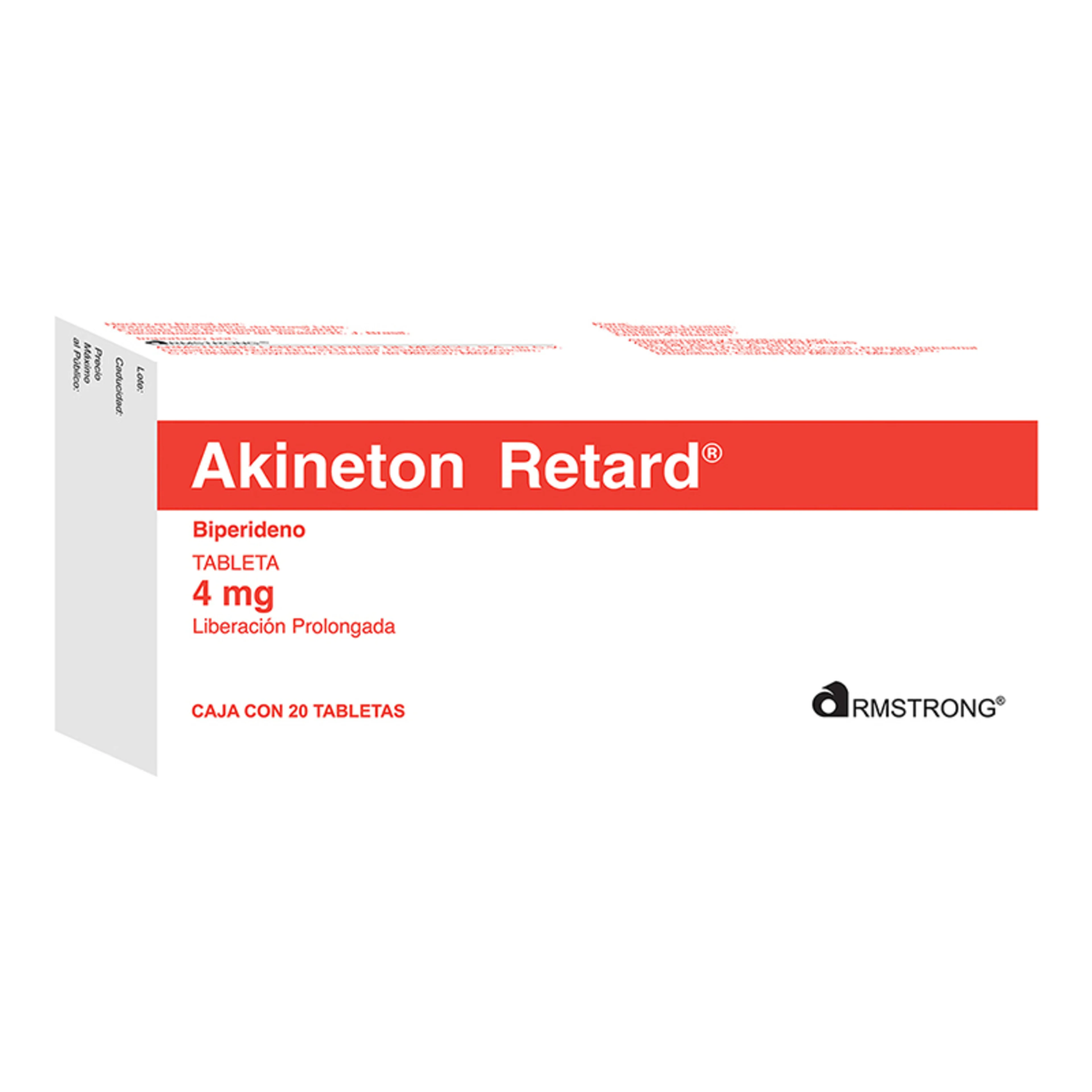 Akineton Retard 4 Mg Con 20 Tabletas