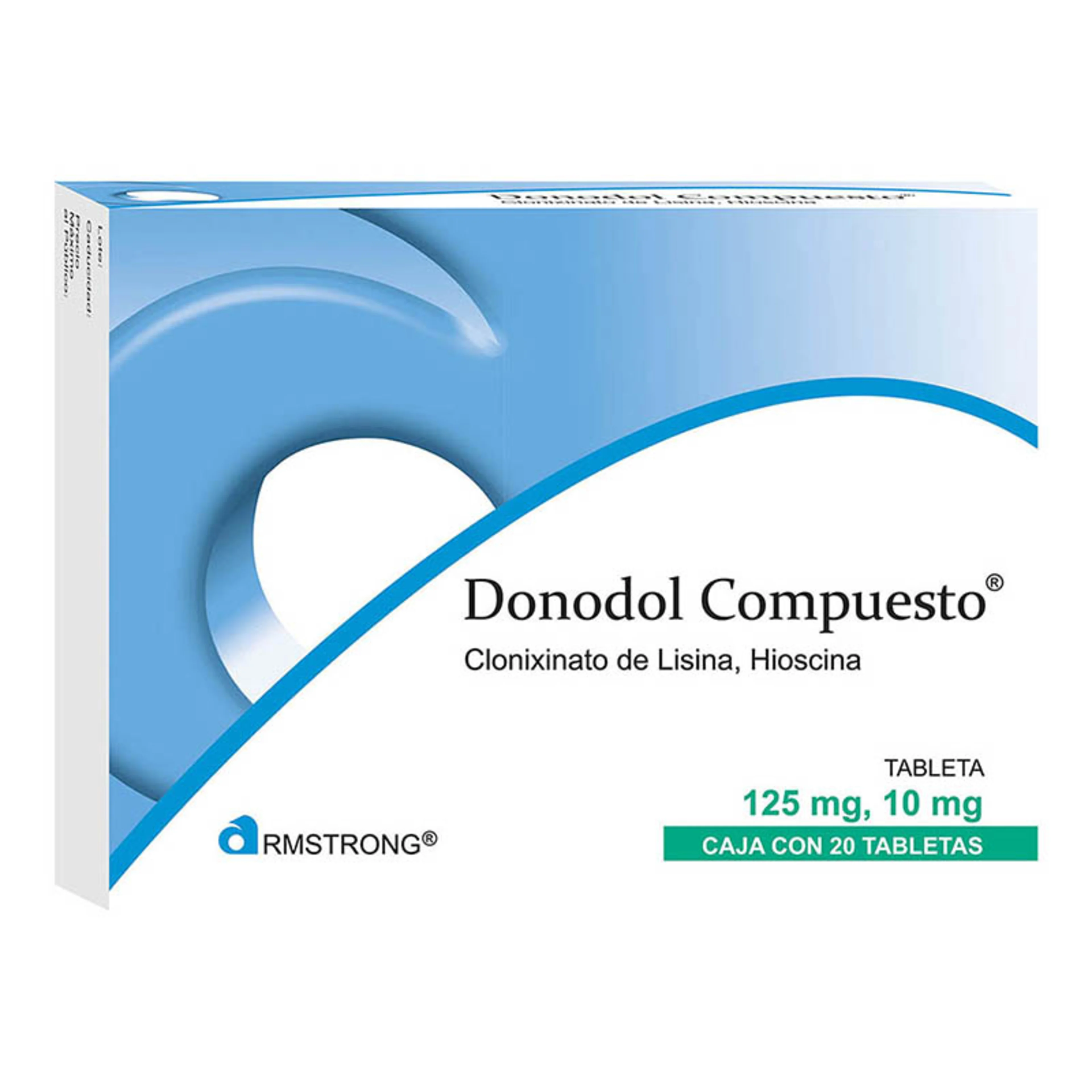 Donodol Compuesto 125/10 Mg Con 20 Tabletas