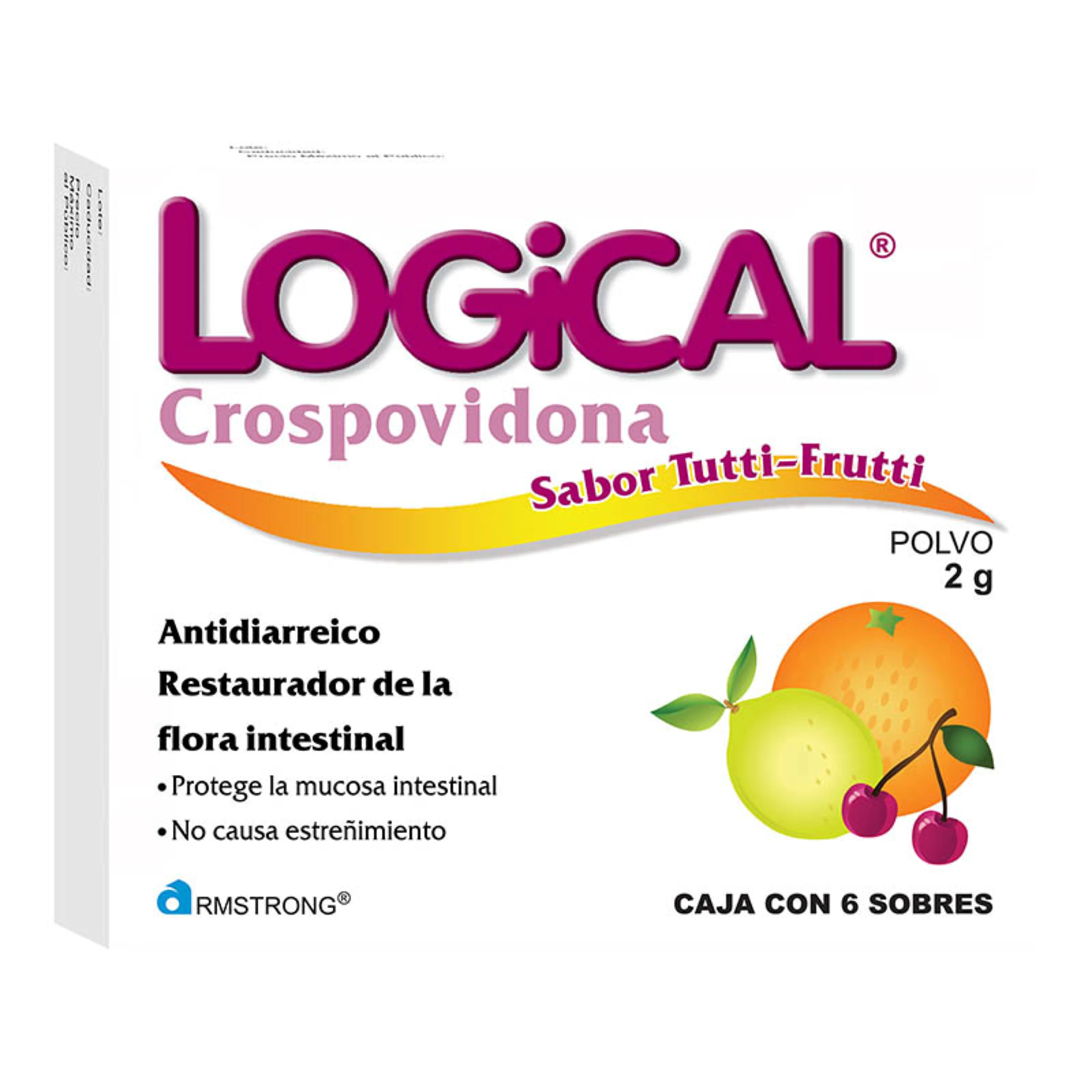 Logical 2 G Polvo Sabor Tutti-Frutti Con 6 Sobres