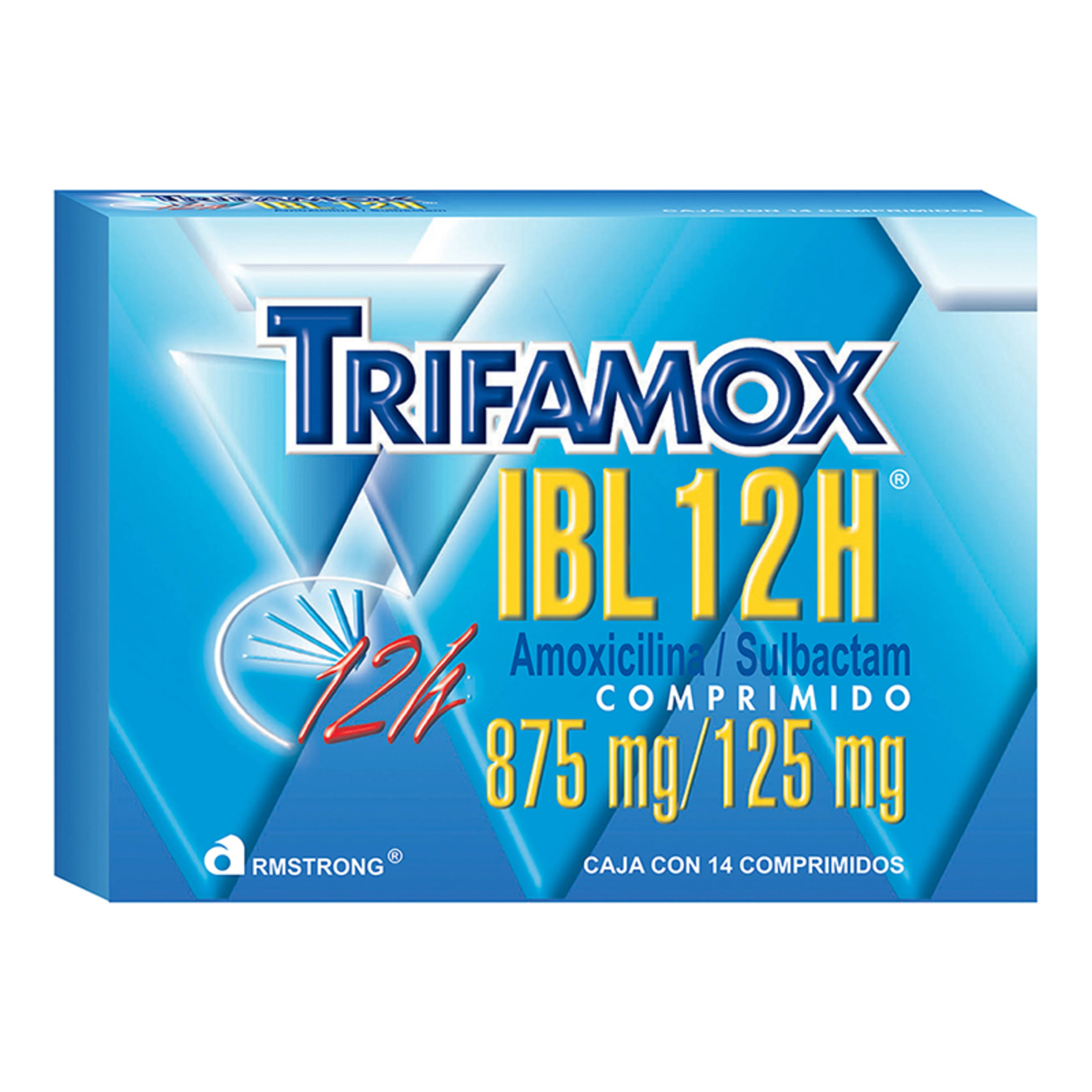 Trifamox Ibl-12H Amoxicilina Pivsulbactam 875/125 Mg Con 14 Comprimidos