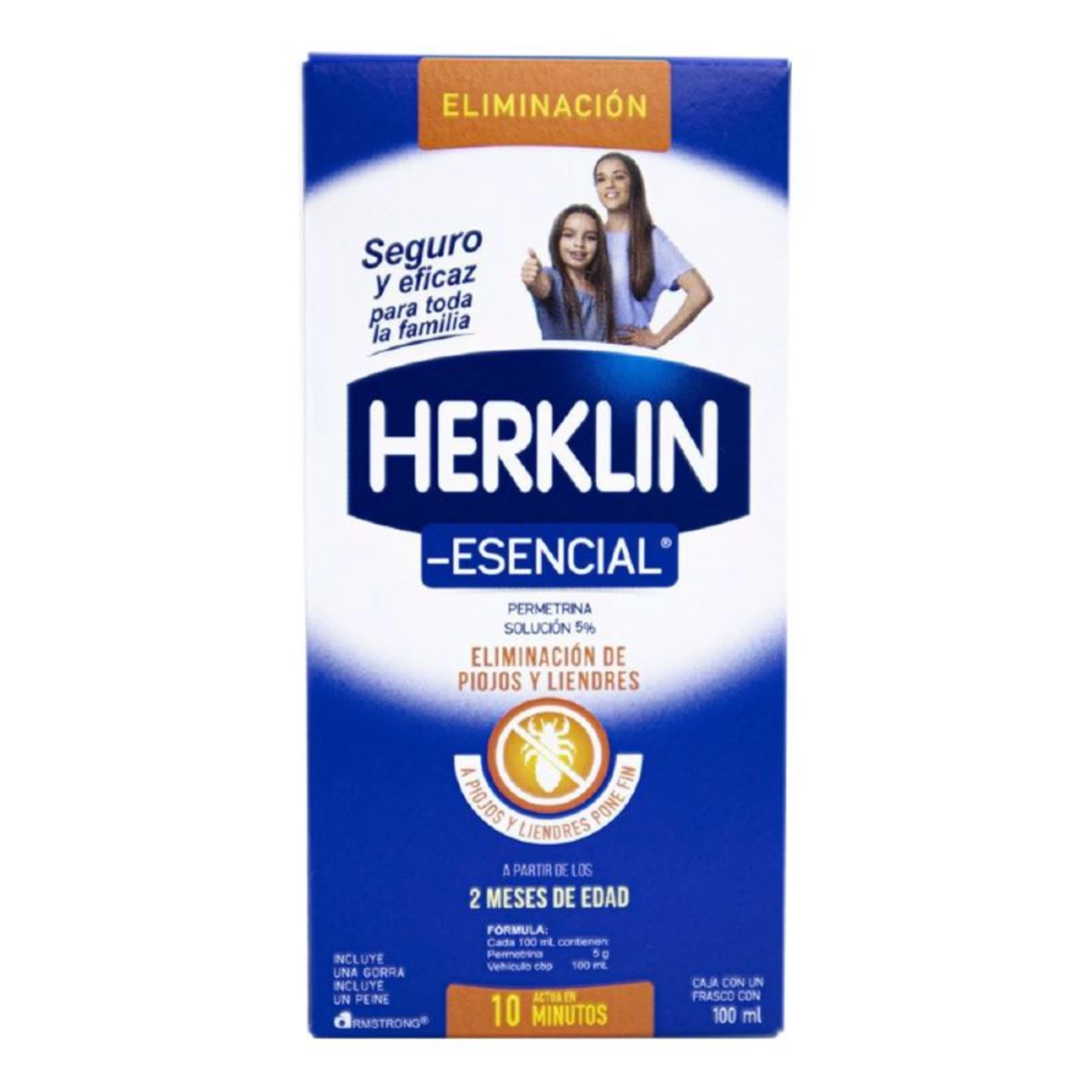 Herklin Esencial 5% Solución Para Piojos Y Liendres Con 100 Ml