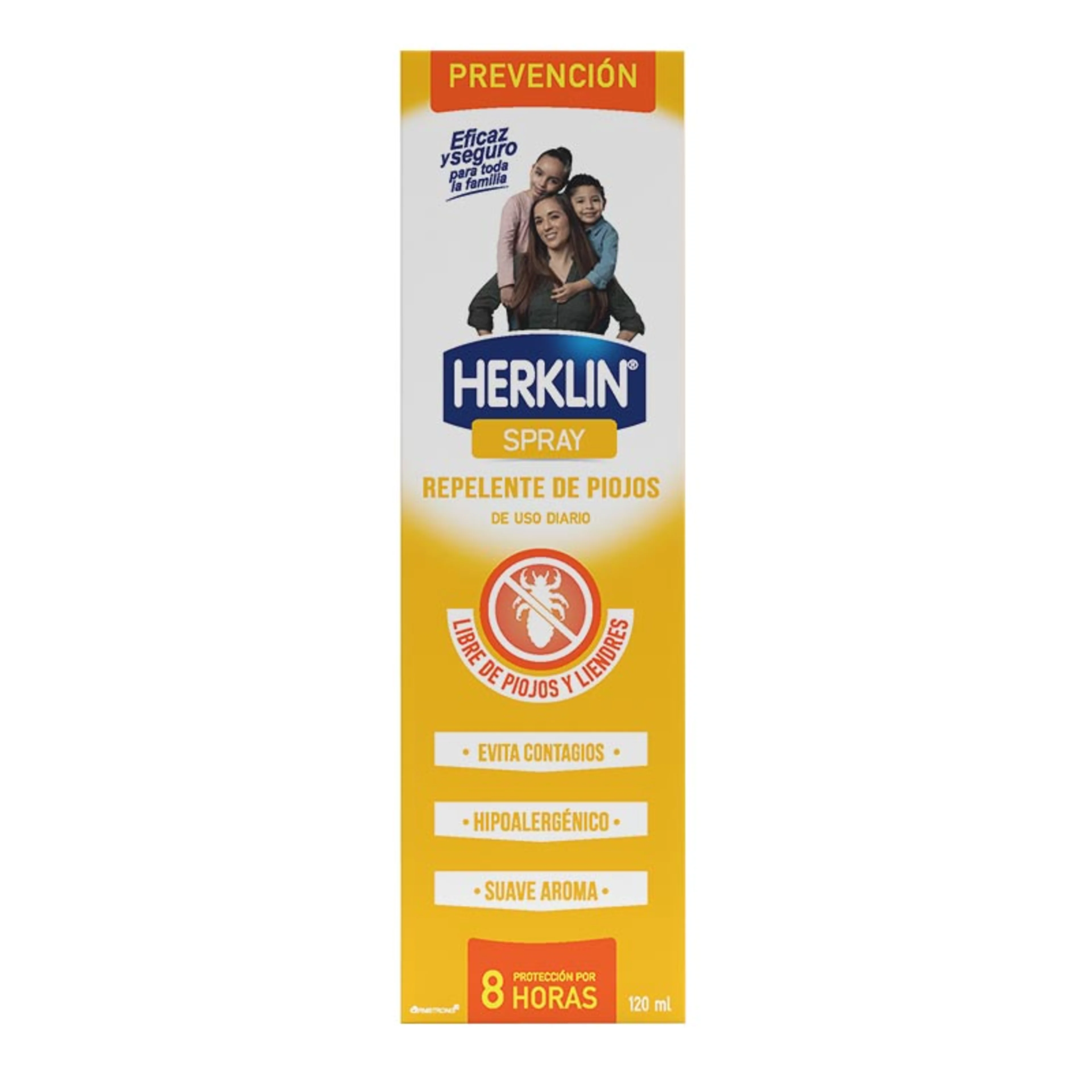 Herklin Spray 20 % Repelente De Piojos Para El Cabello Con 120 Ml