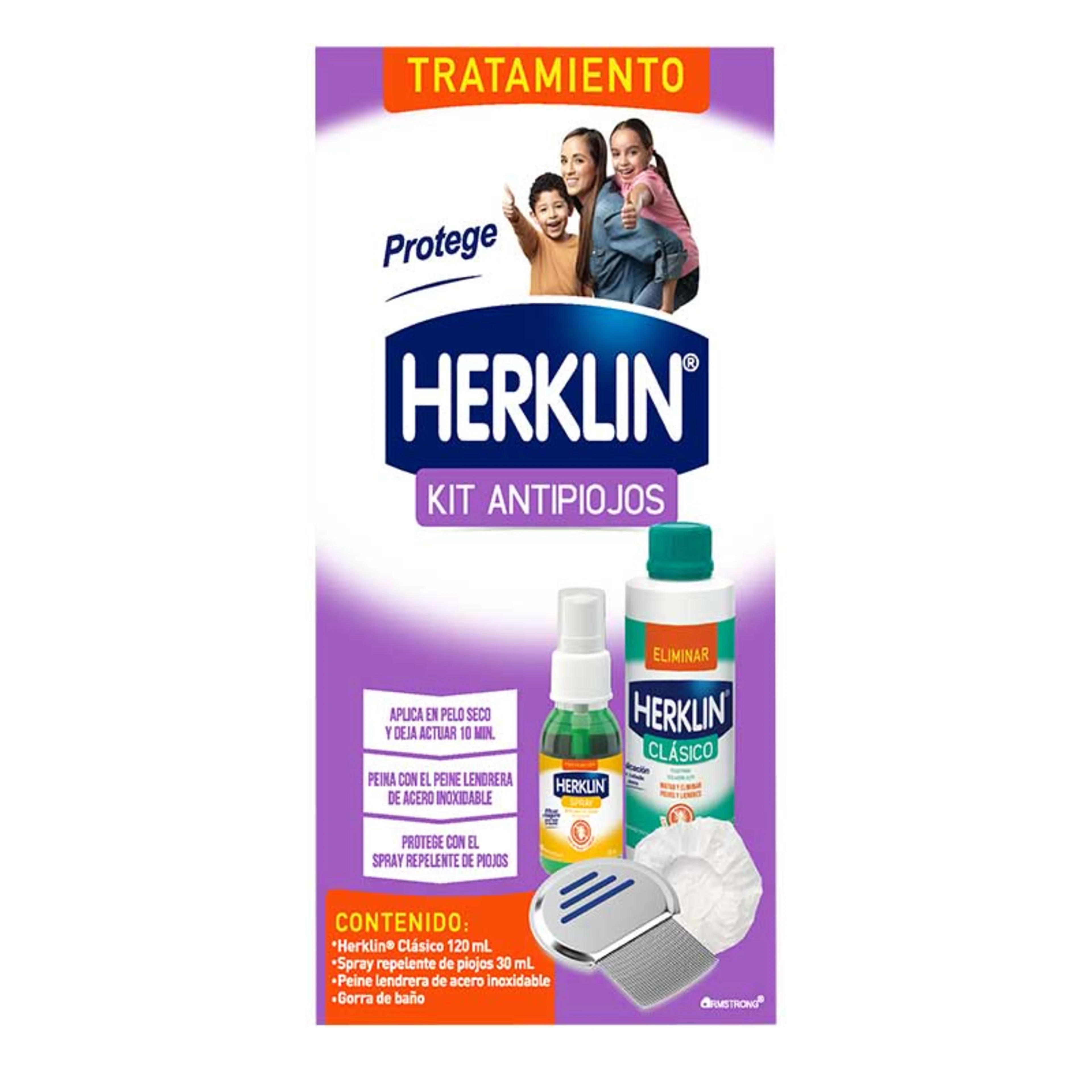 Herklin Tratamiento Antipiojos Con 1 Kit