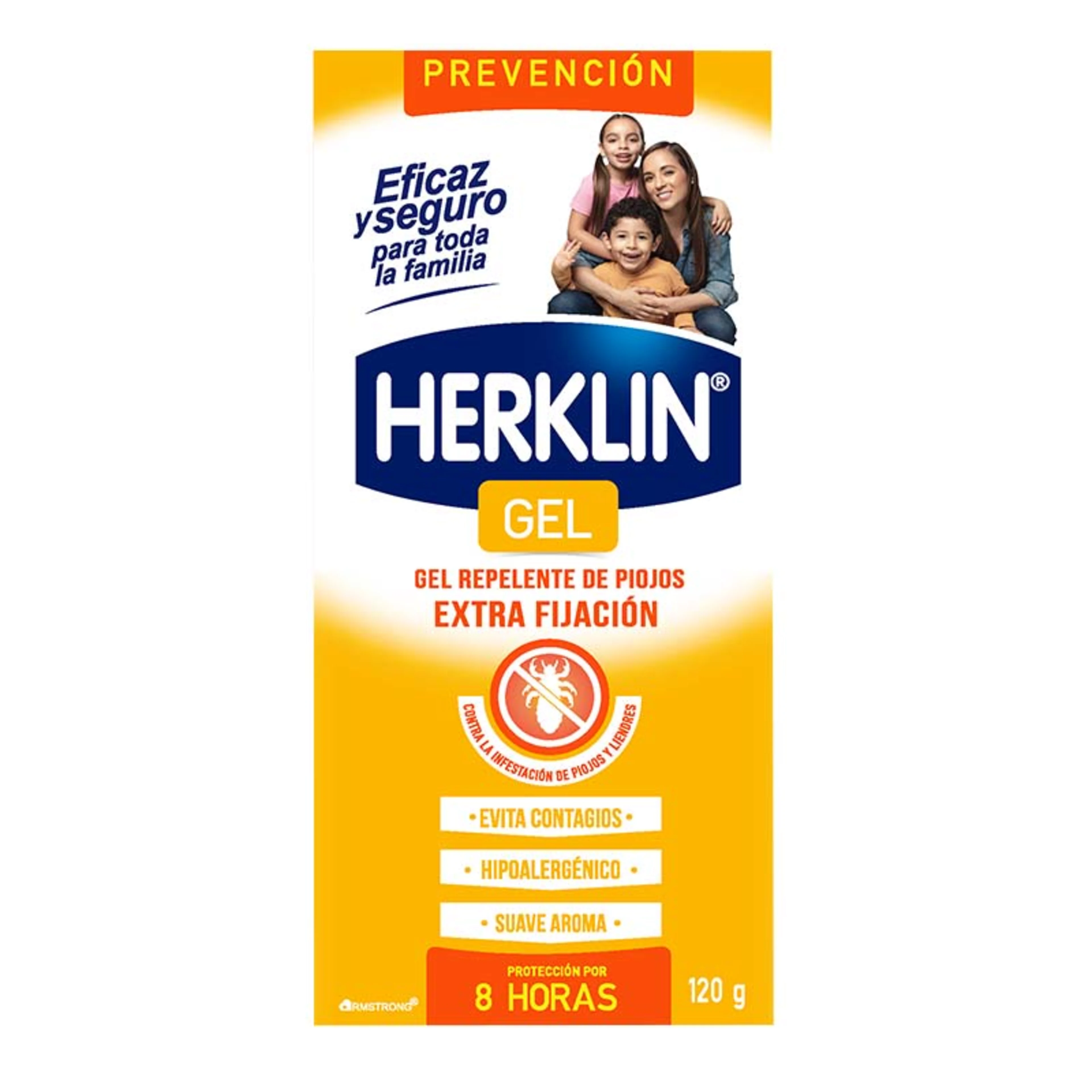 Herklin Gel Extra Fijación 10 % Repelente De Piojos Con 120 G