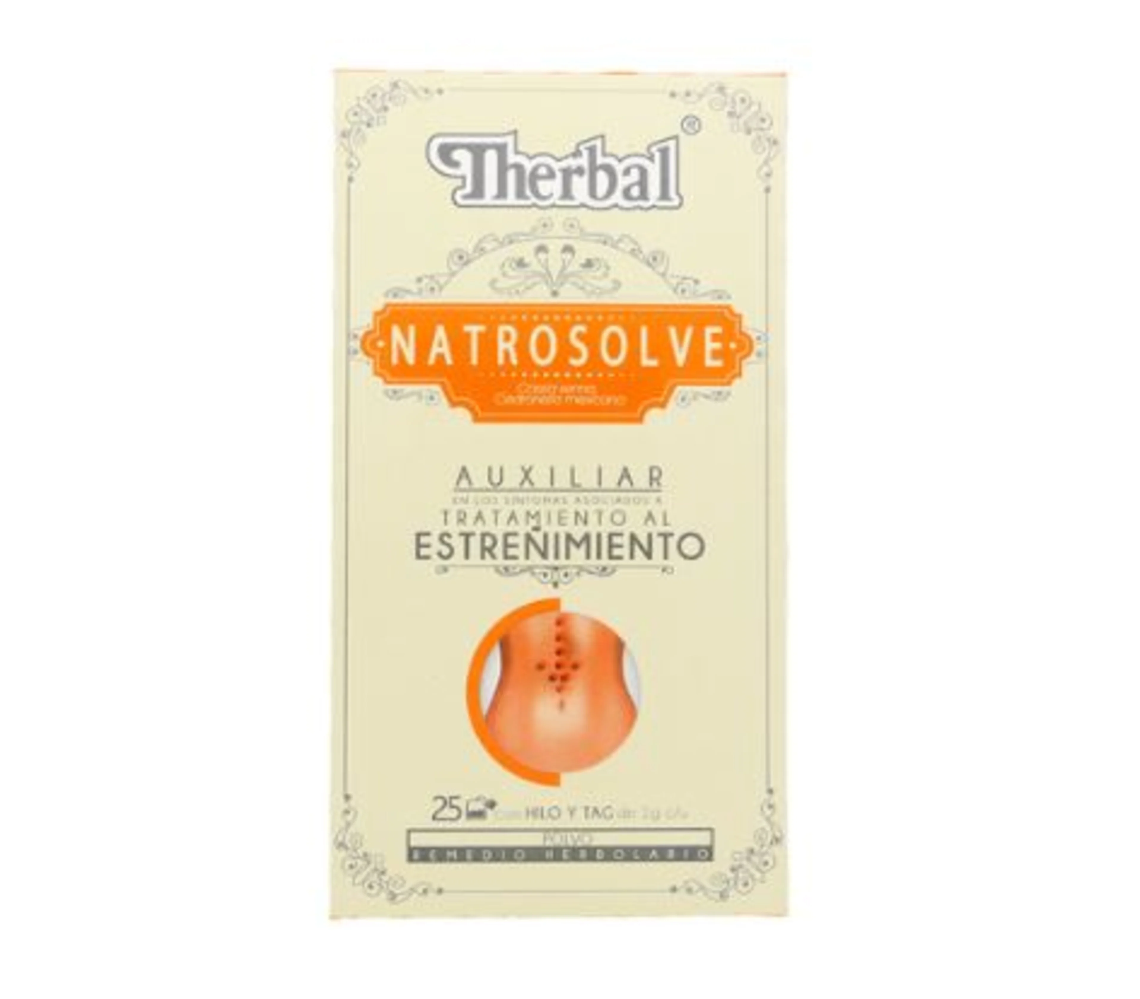 Therbal natrosolve té de hoja sen remedio herbolario 25 sobres caja