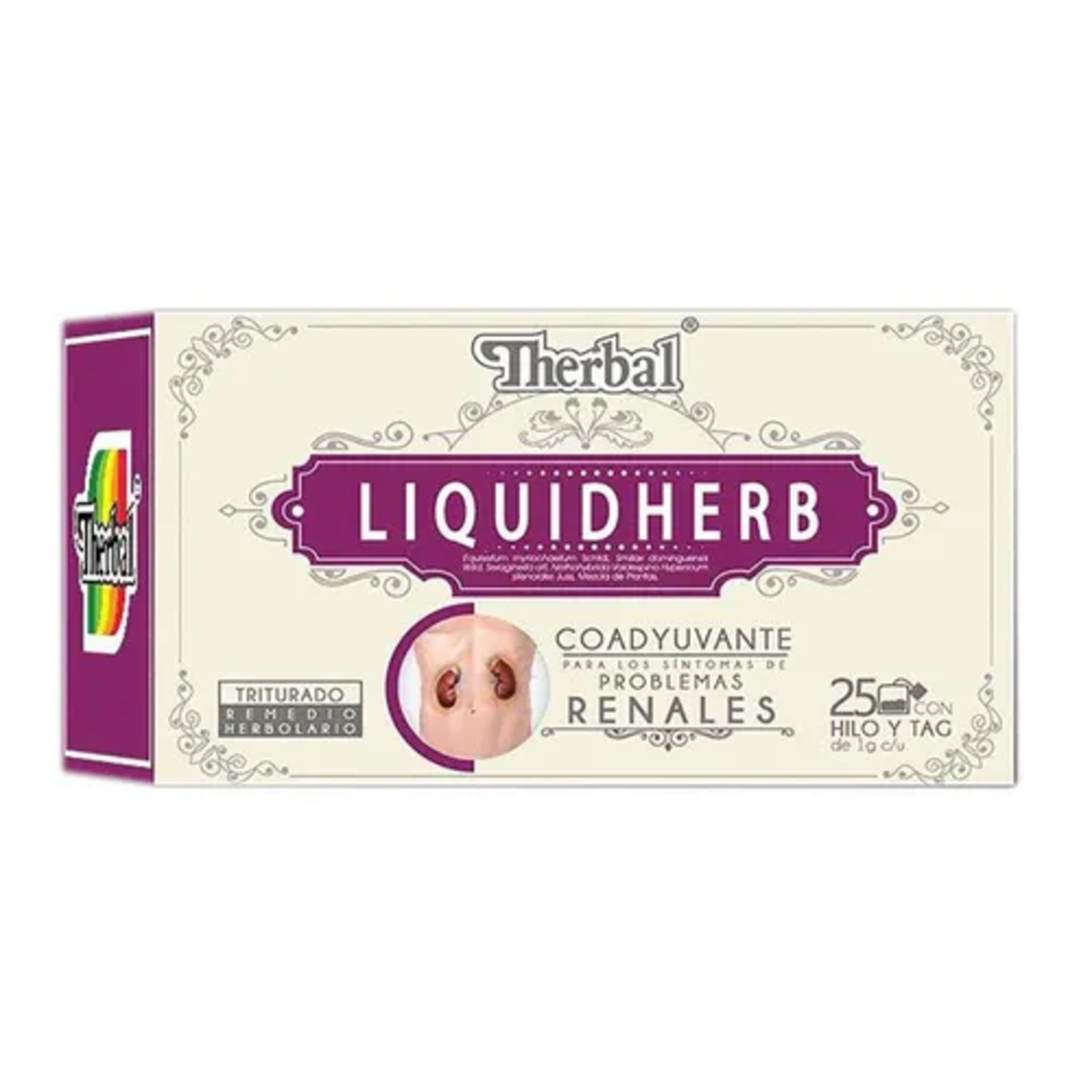 Therbal liquidherb té de cola de caballo remedio herbolario 25 sobres caja