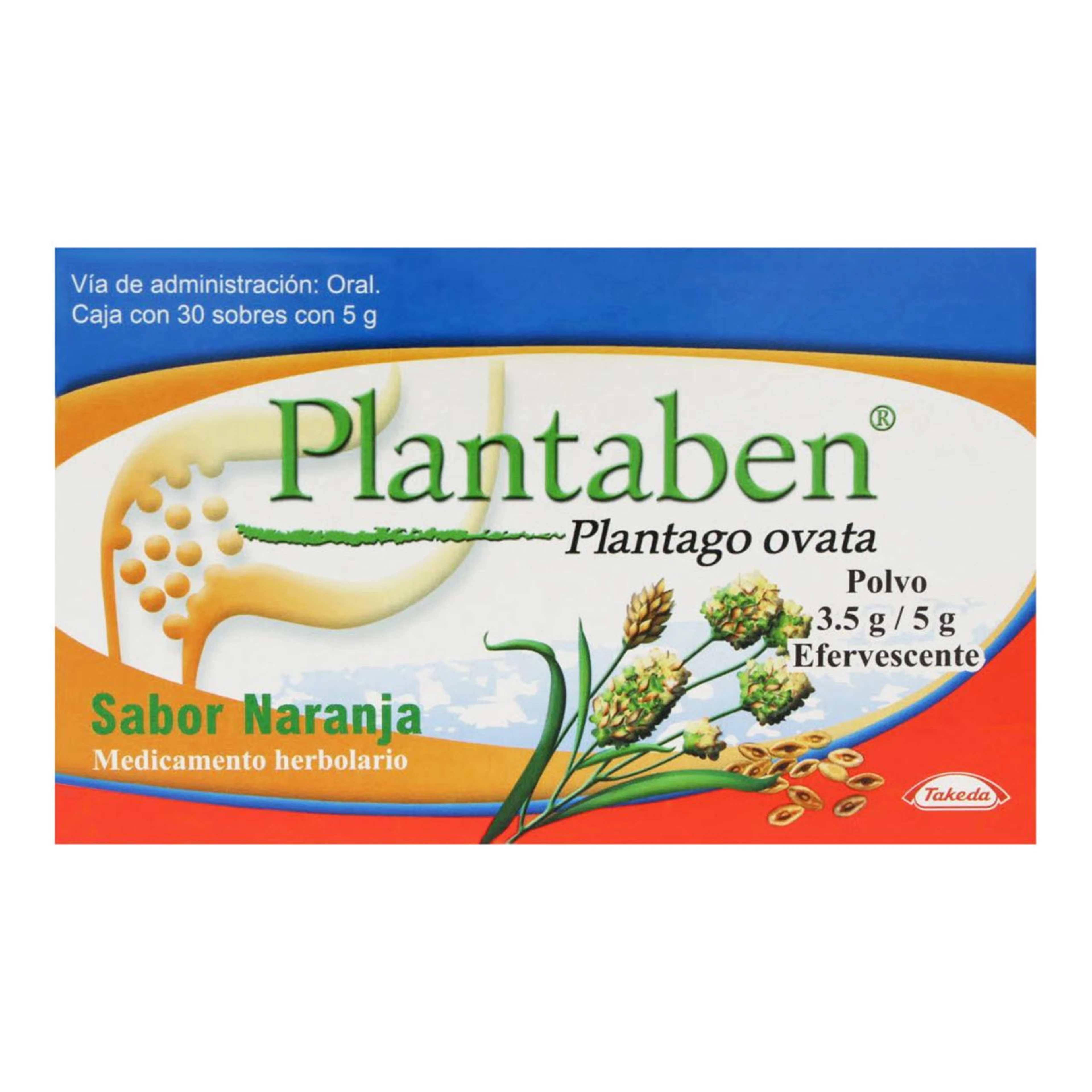Plantaben 3.5 G Con 30 Sobres De 5 G De Polvo Sabor Naranja