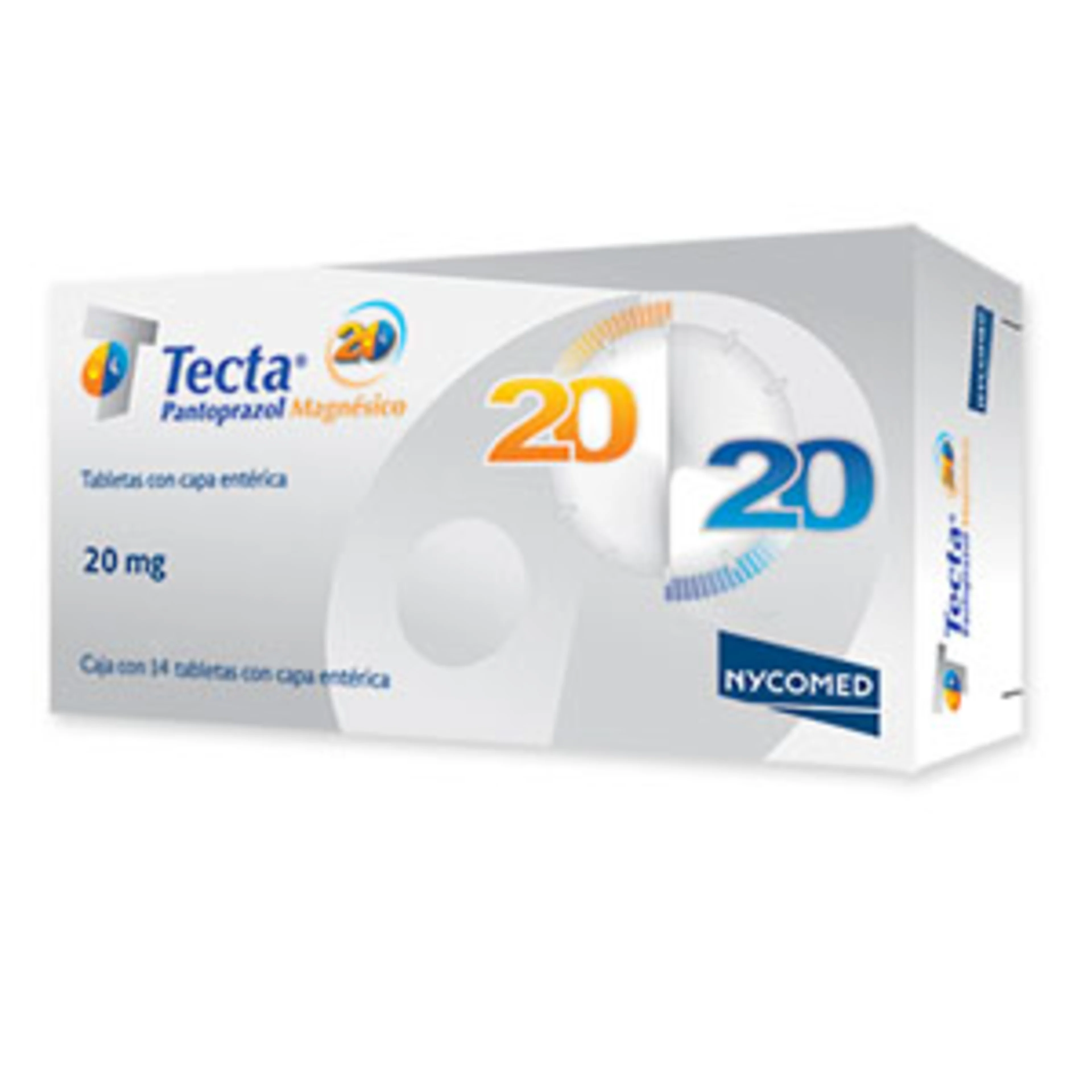 Tecta pantoprazol 20 mg con 14 tabletas
