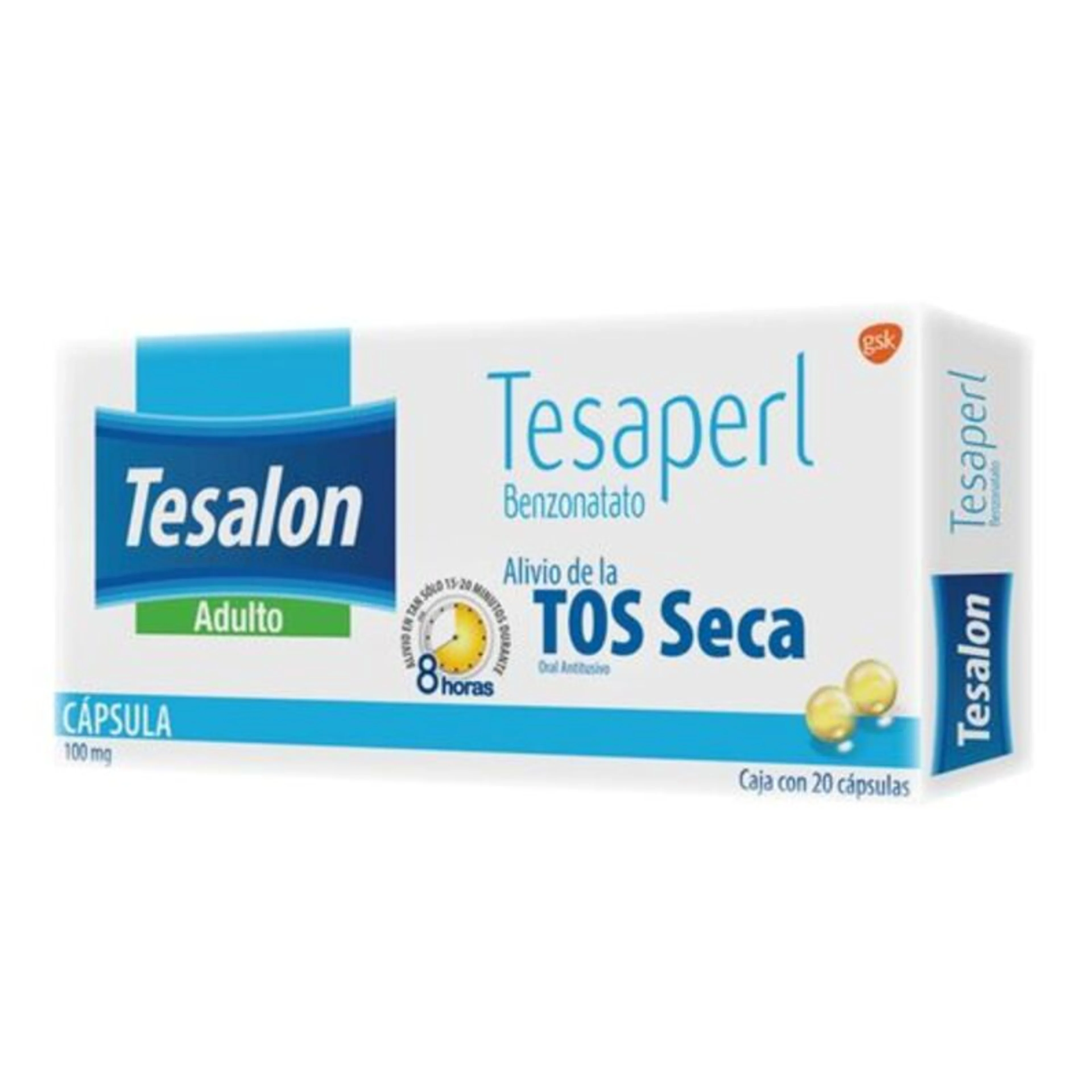 Tesalon Tesaperl 100 Mg Con 20 Cápsulas