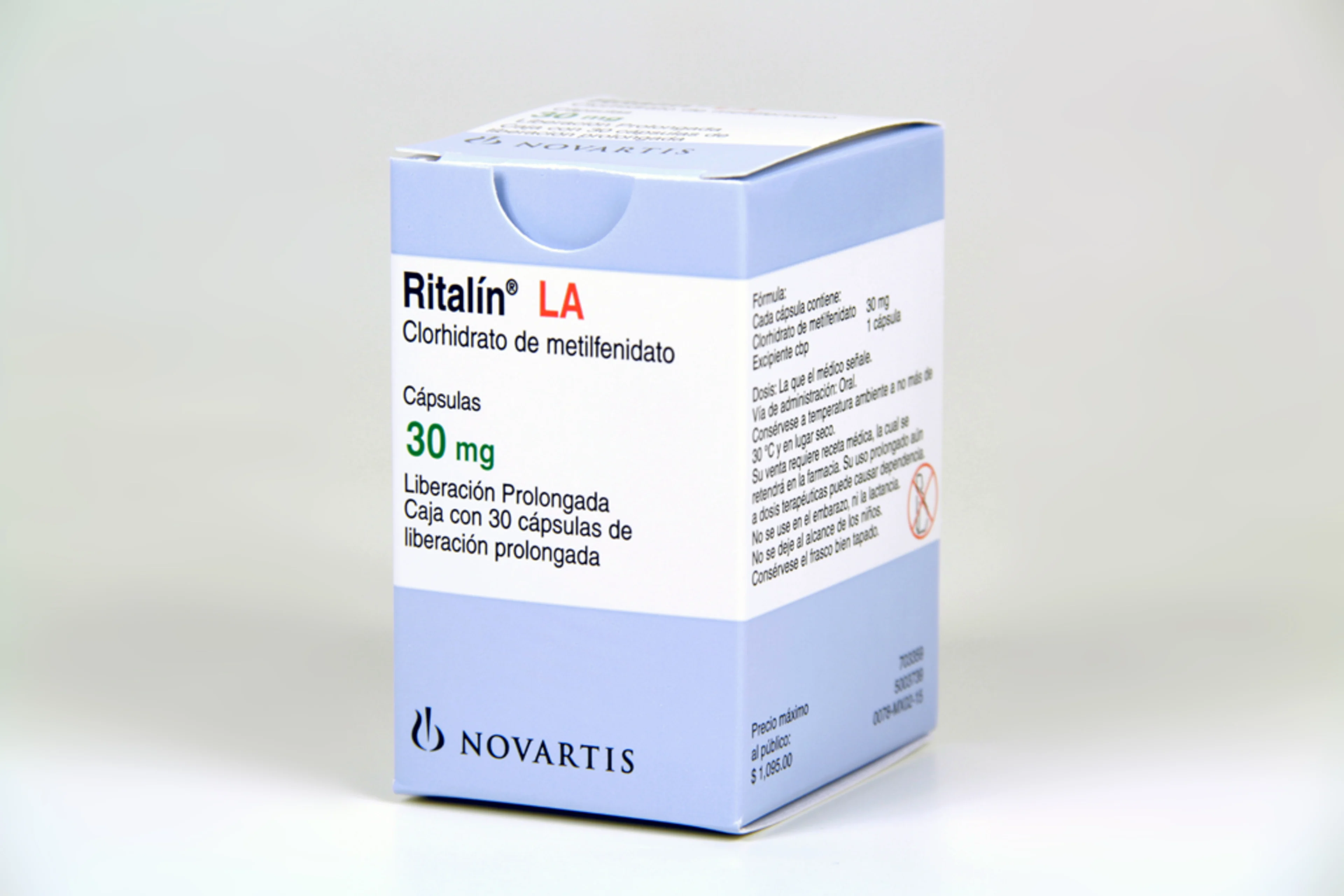 Ritalin La 30 Mg Con 30 Cápsulas De Liberación Prolongada