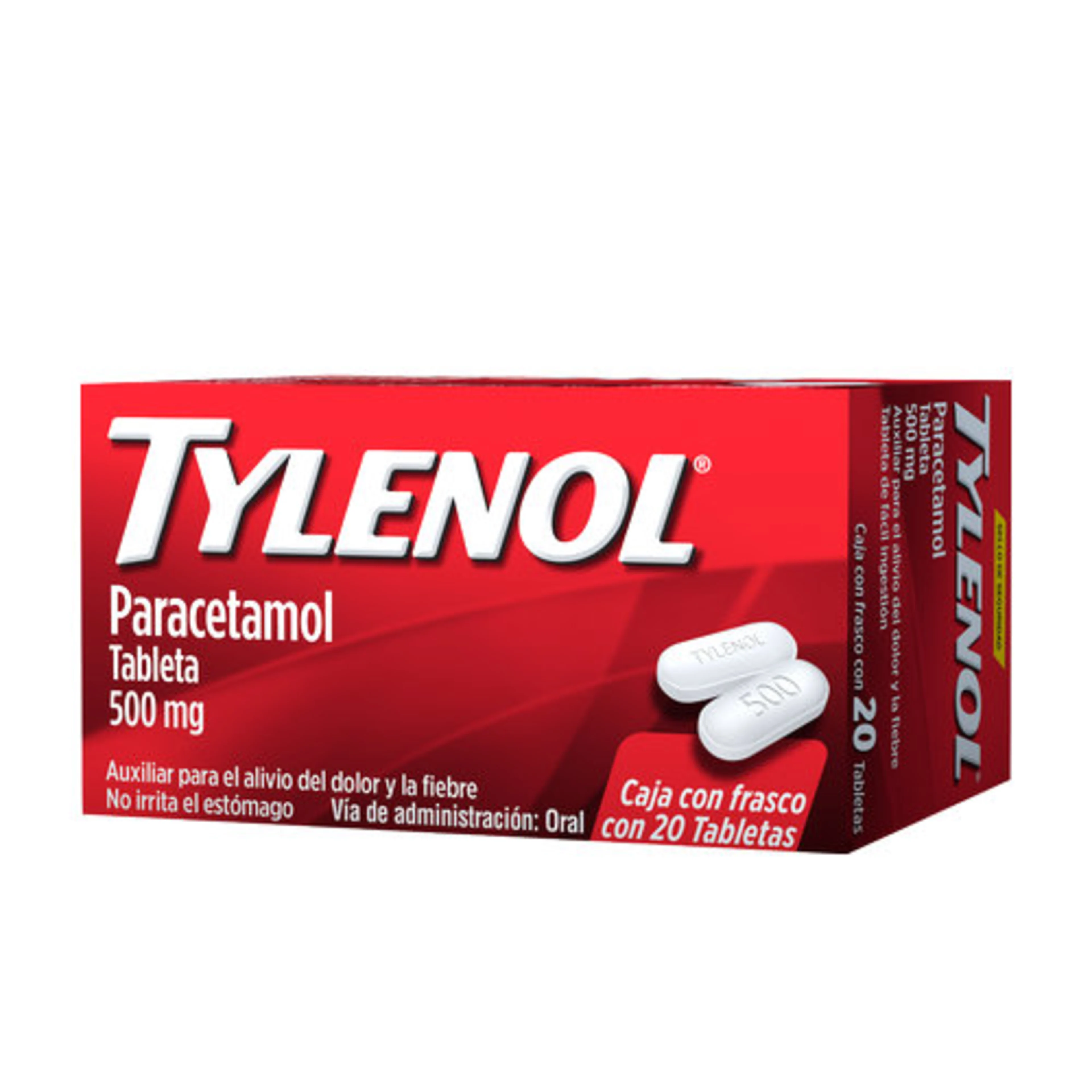 Tylenol 500 Mg Con 20 Tabletas