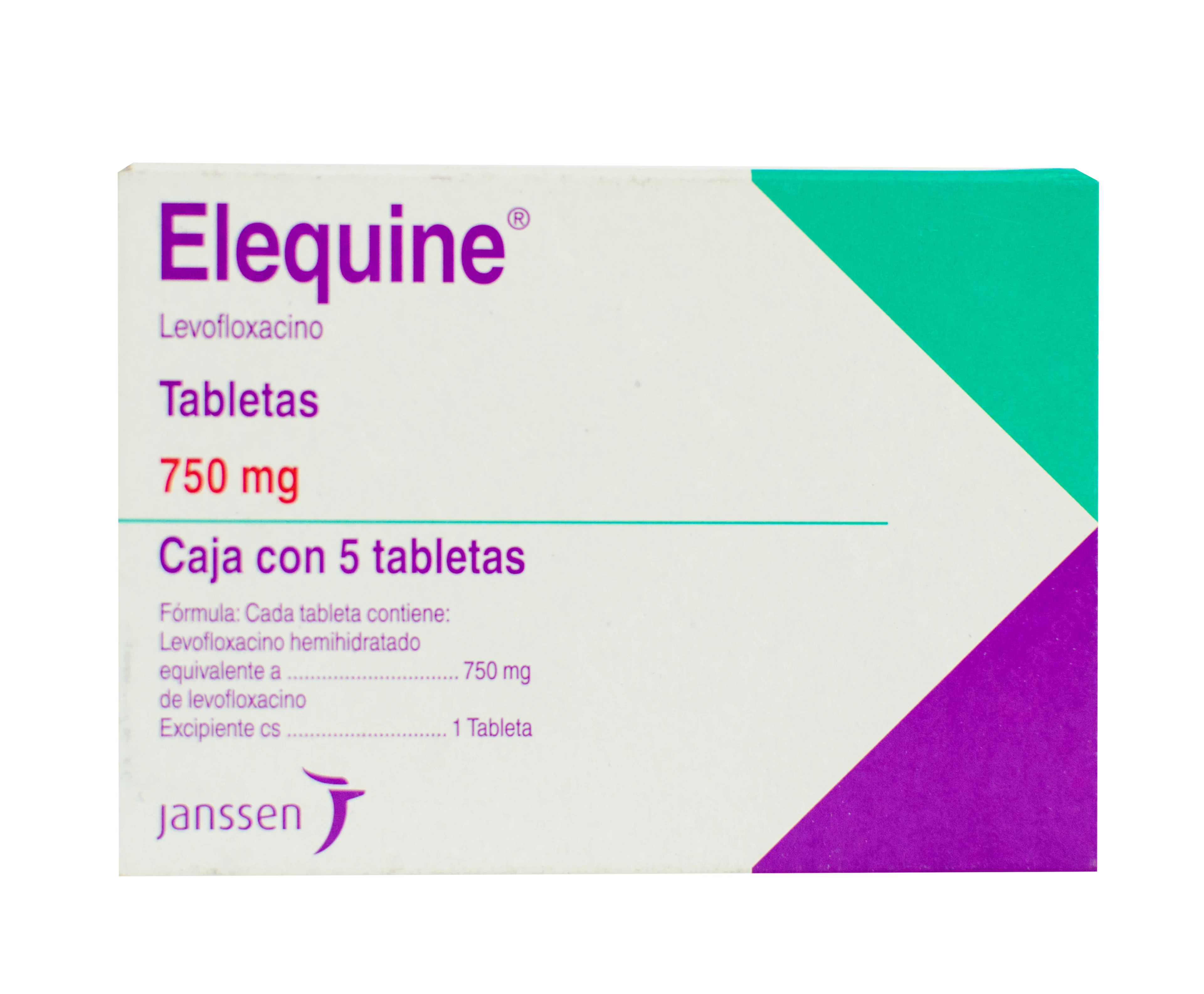 Elequine Levofloxacino 750 Mg Con 5 Tabletas