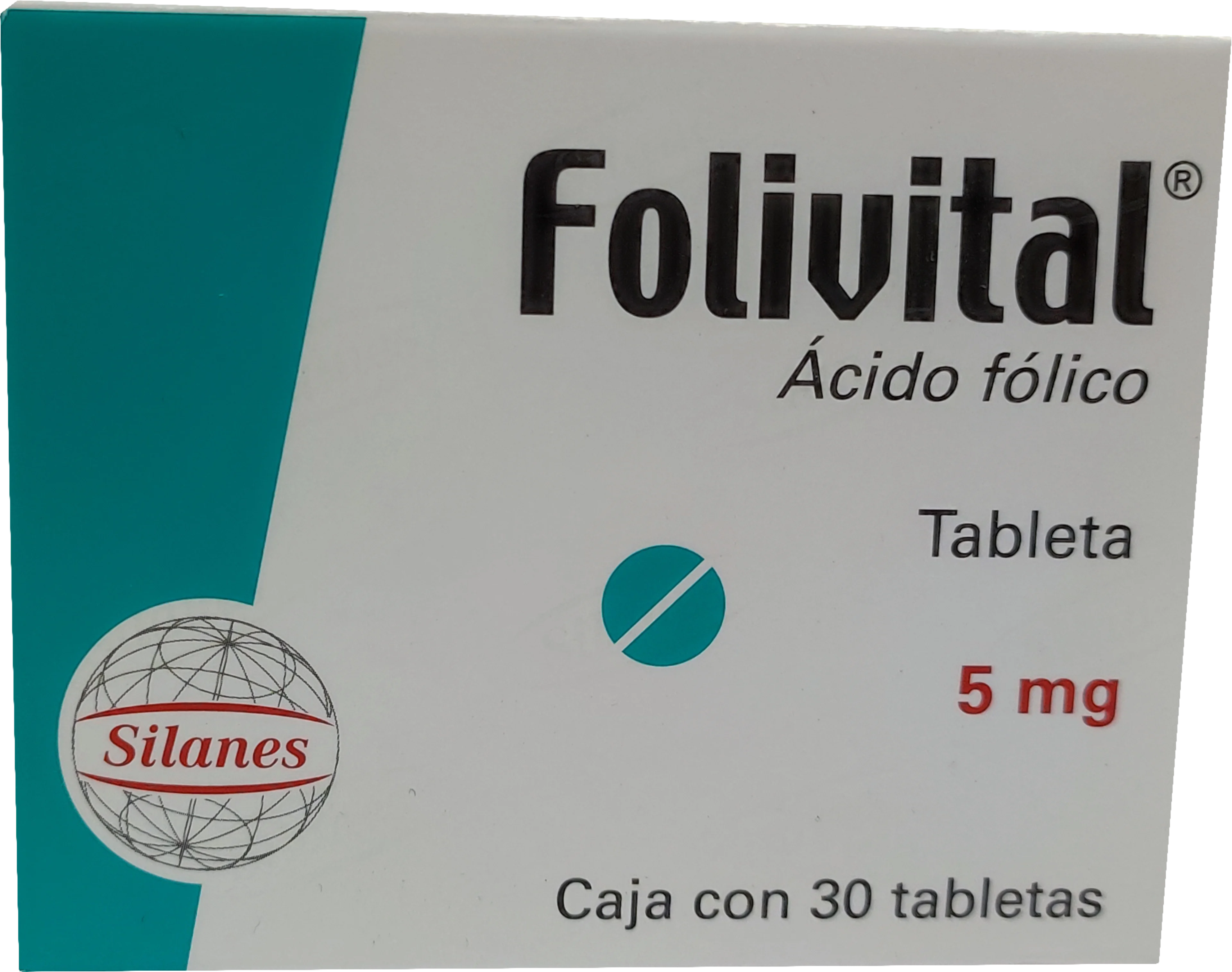 Folivital 5 Mg Con 30 Tabletas