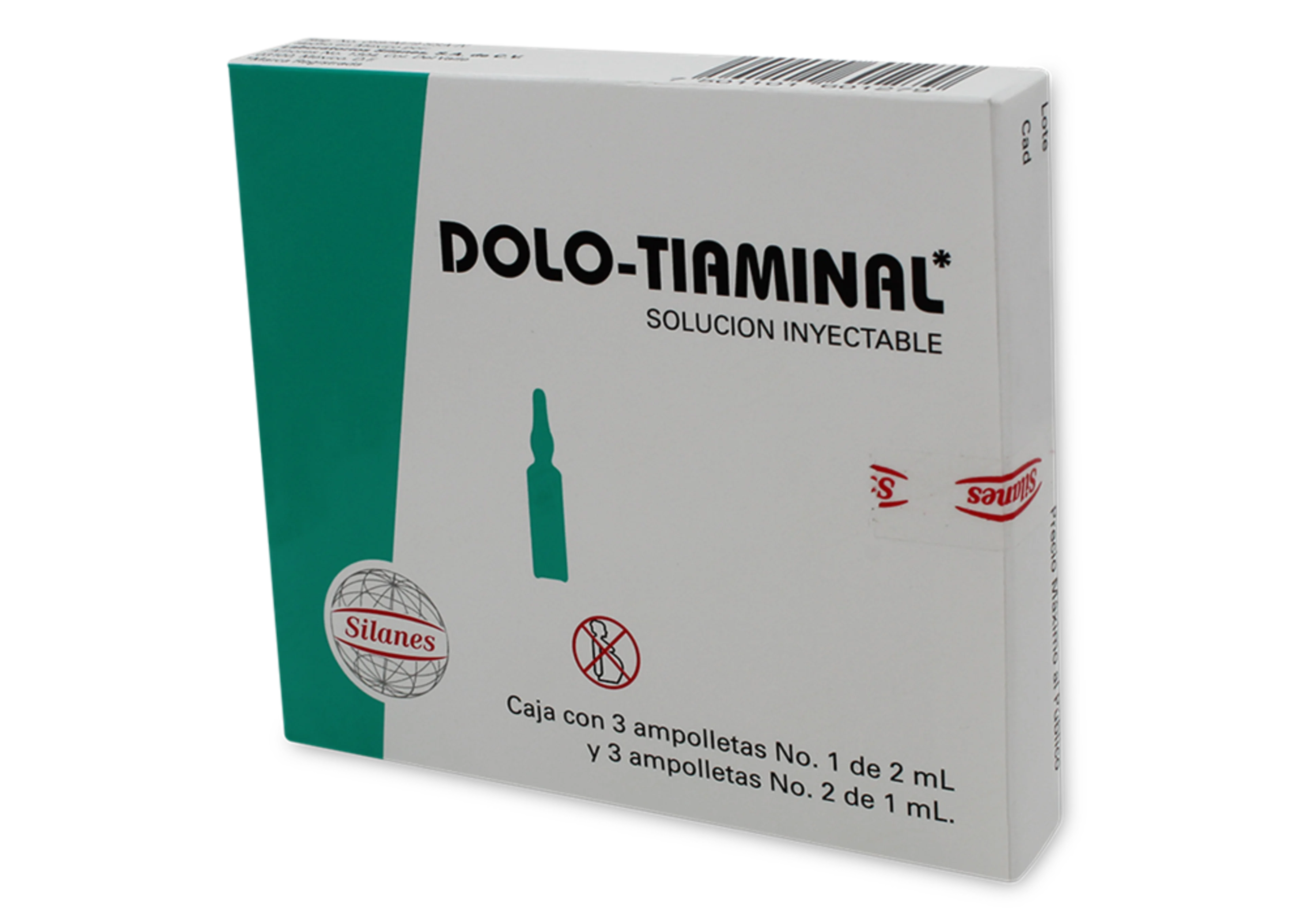 Dolo-Tiaminal 200/100 Mg/5000 Mcg Solución Inyectable Con 3 Ampolletas