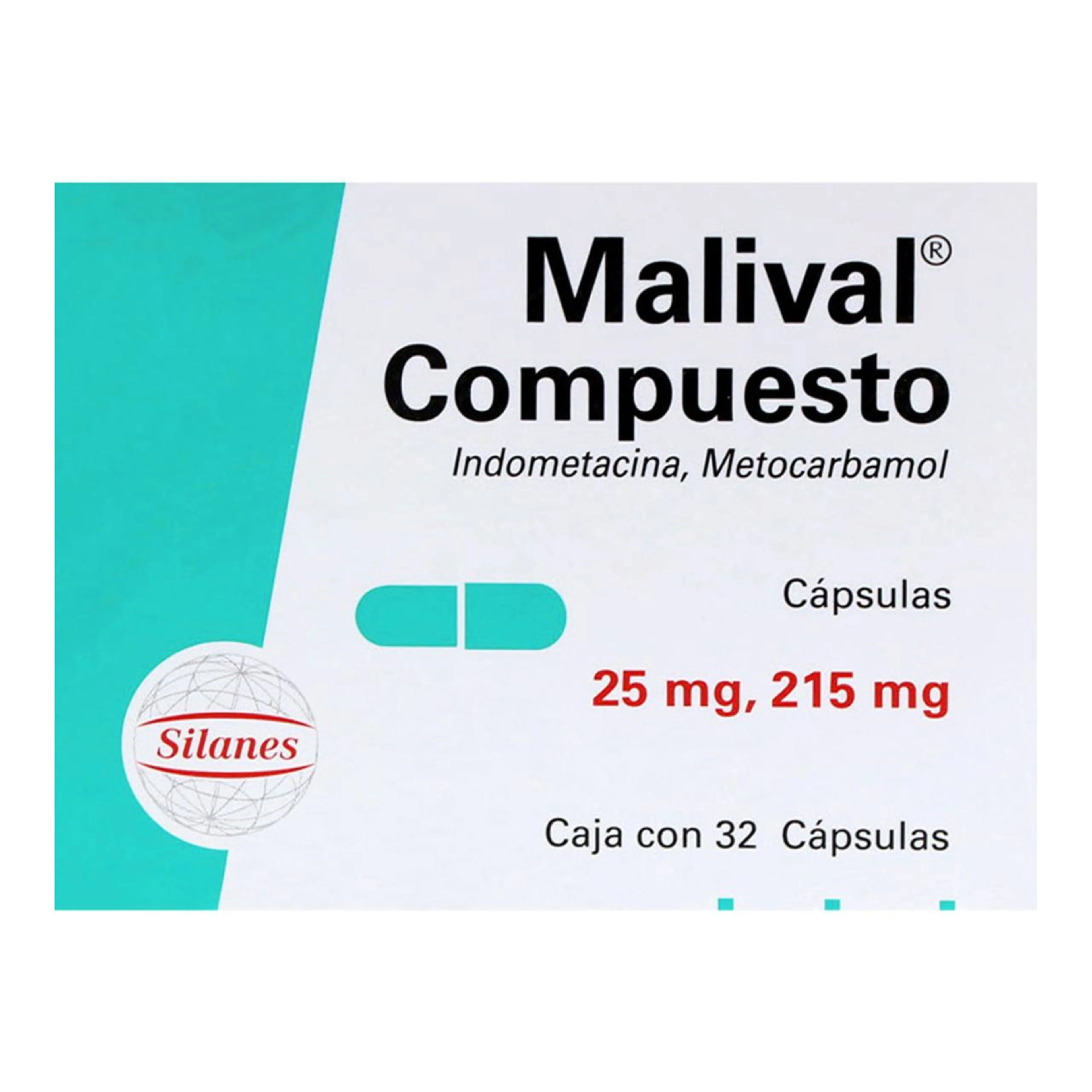 Malival Compuesto 25/215 Mg Con 32 Cápsulas