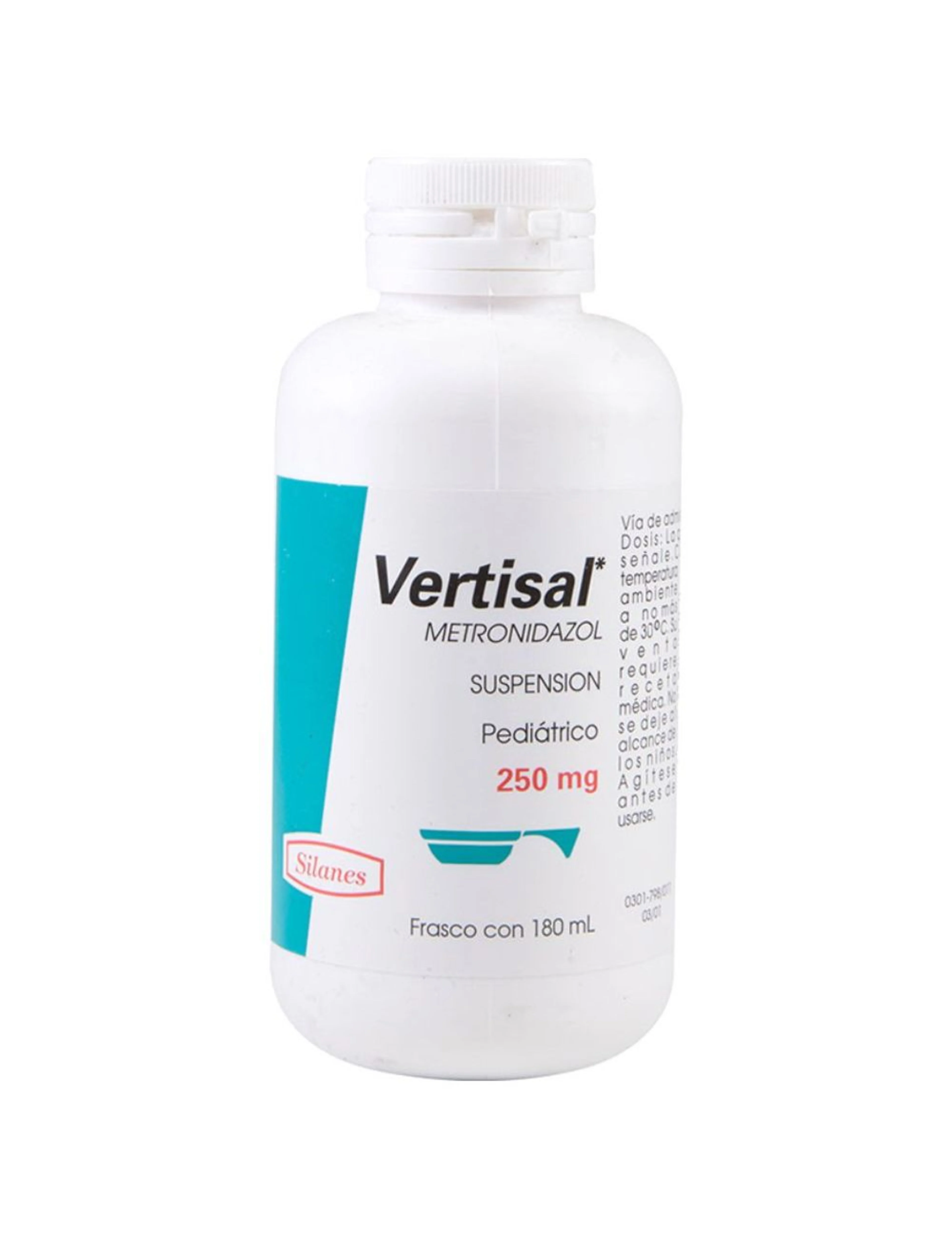 Vertisal Metronidazol 250 Mg Suspensión Pediátrica Con 180 Ml
