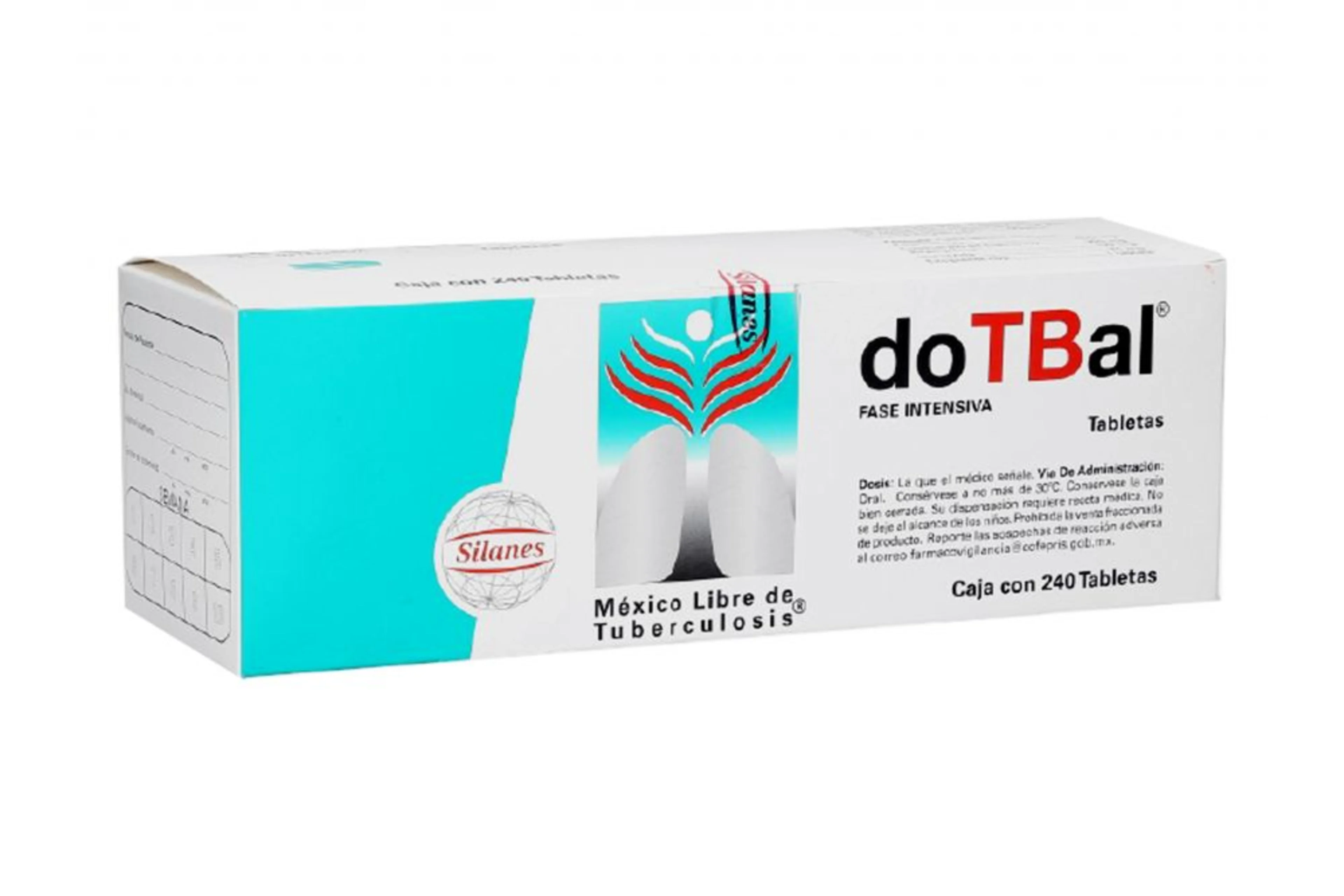 Dotbal Etambutol Isoniazida Pirazinamida Rifampicina 75 / 300 / 150 / 400 Mg Con 240 Tabletas
