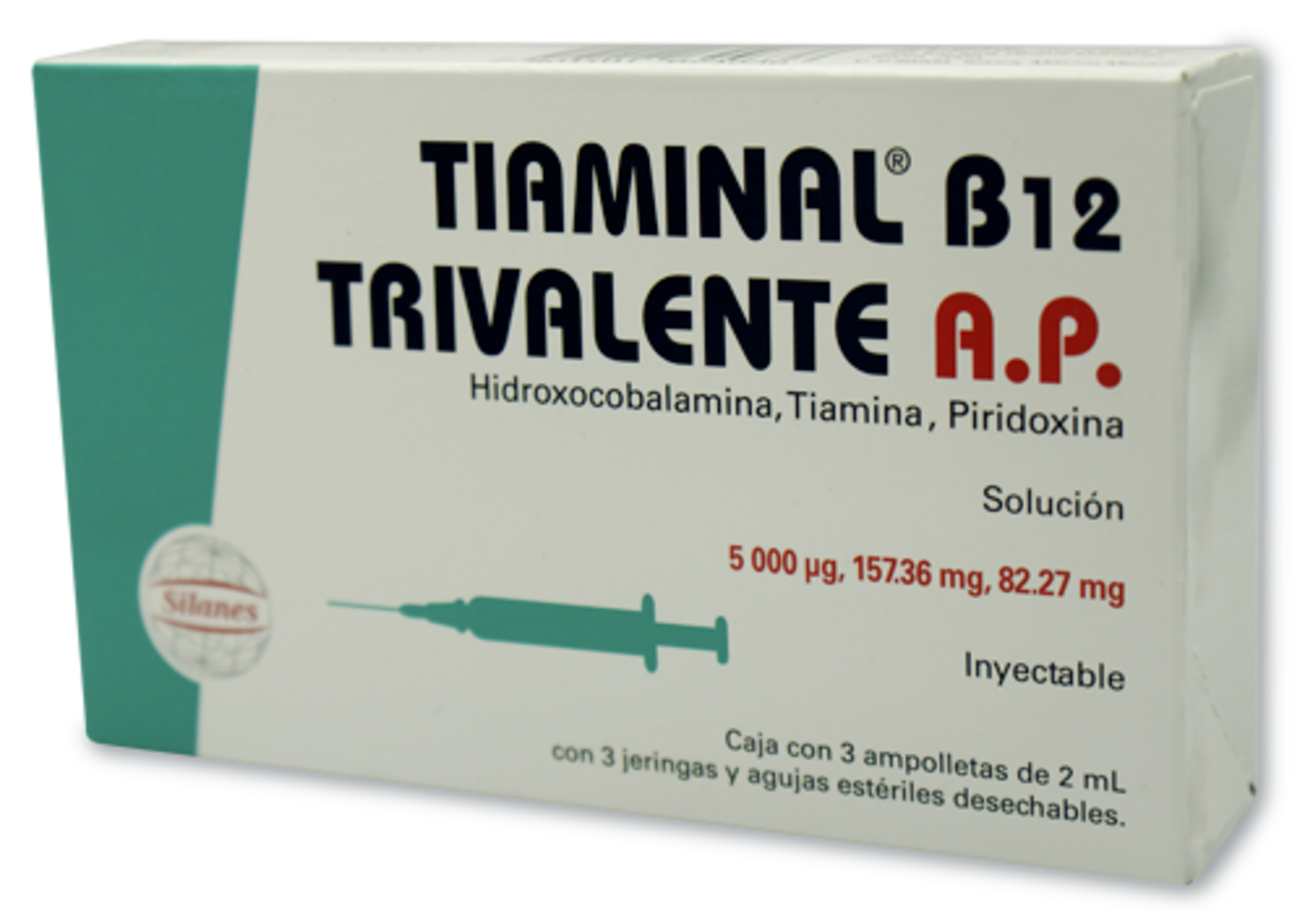 Tiaminal B12 Trivalente Ap 5000 Mcg/157.36 Mg/82.27 Mg Con 3 Ampolletas
