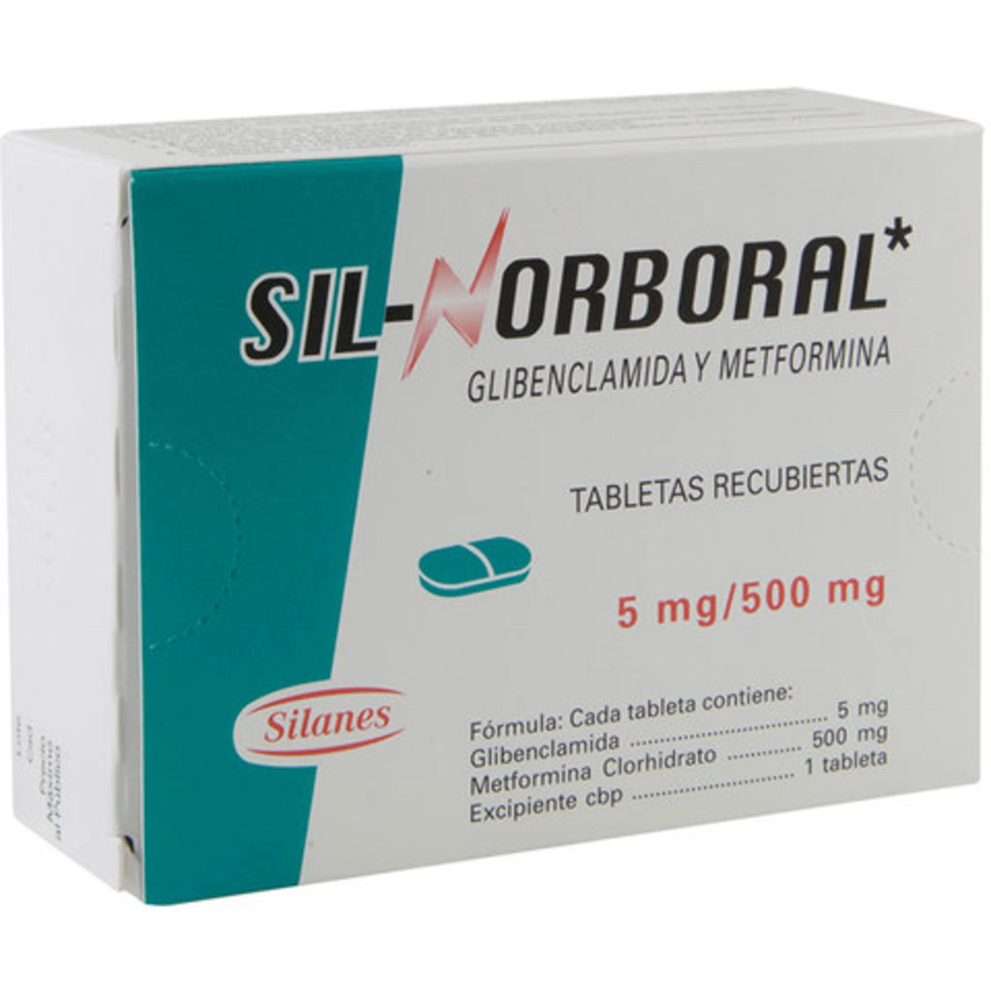 Sil-Norboral 5/500 Mg Con 40 Tabletas