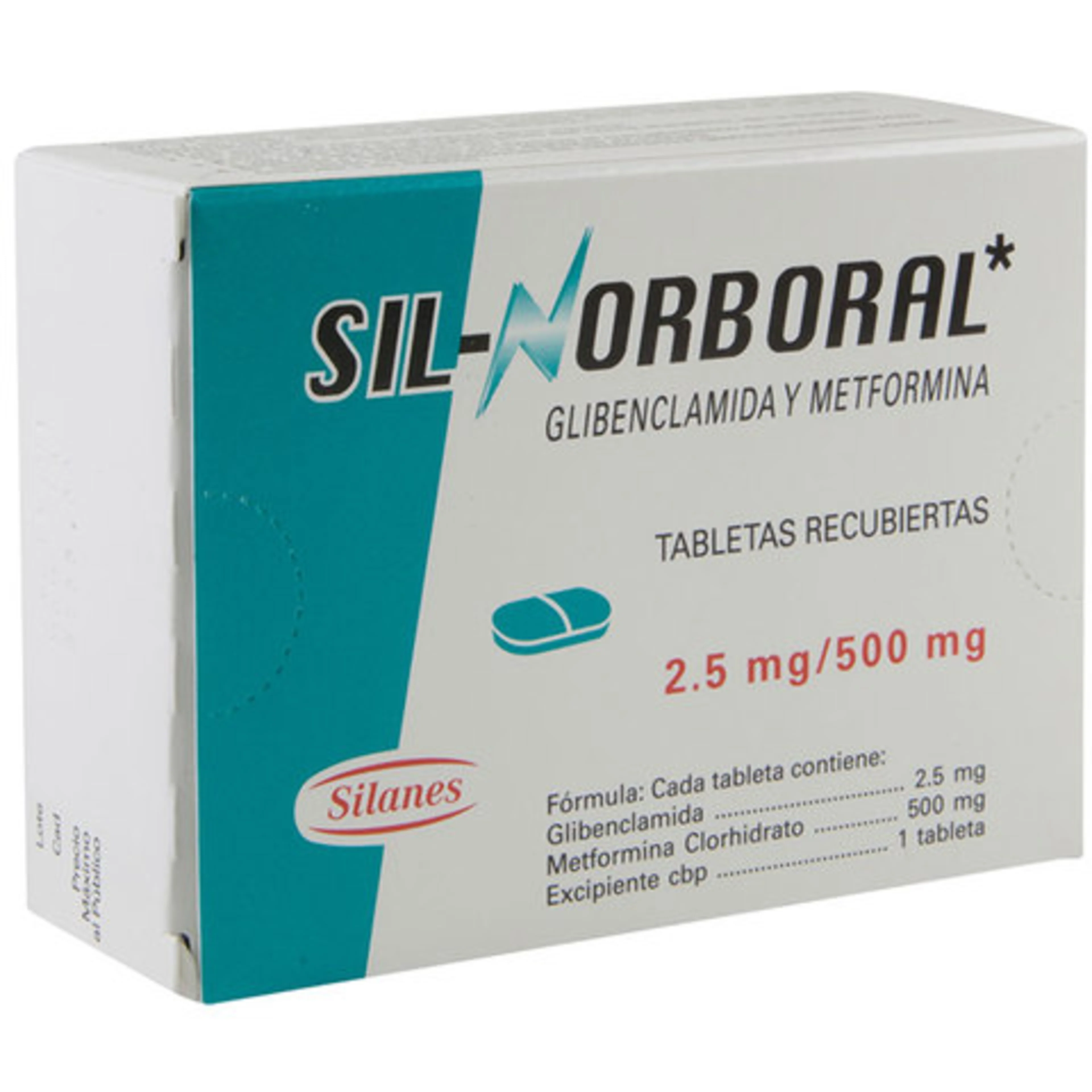 Sil-Norboral 2.5/500 Mg Con 40 Tabletas