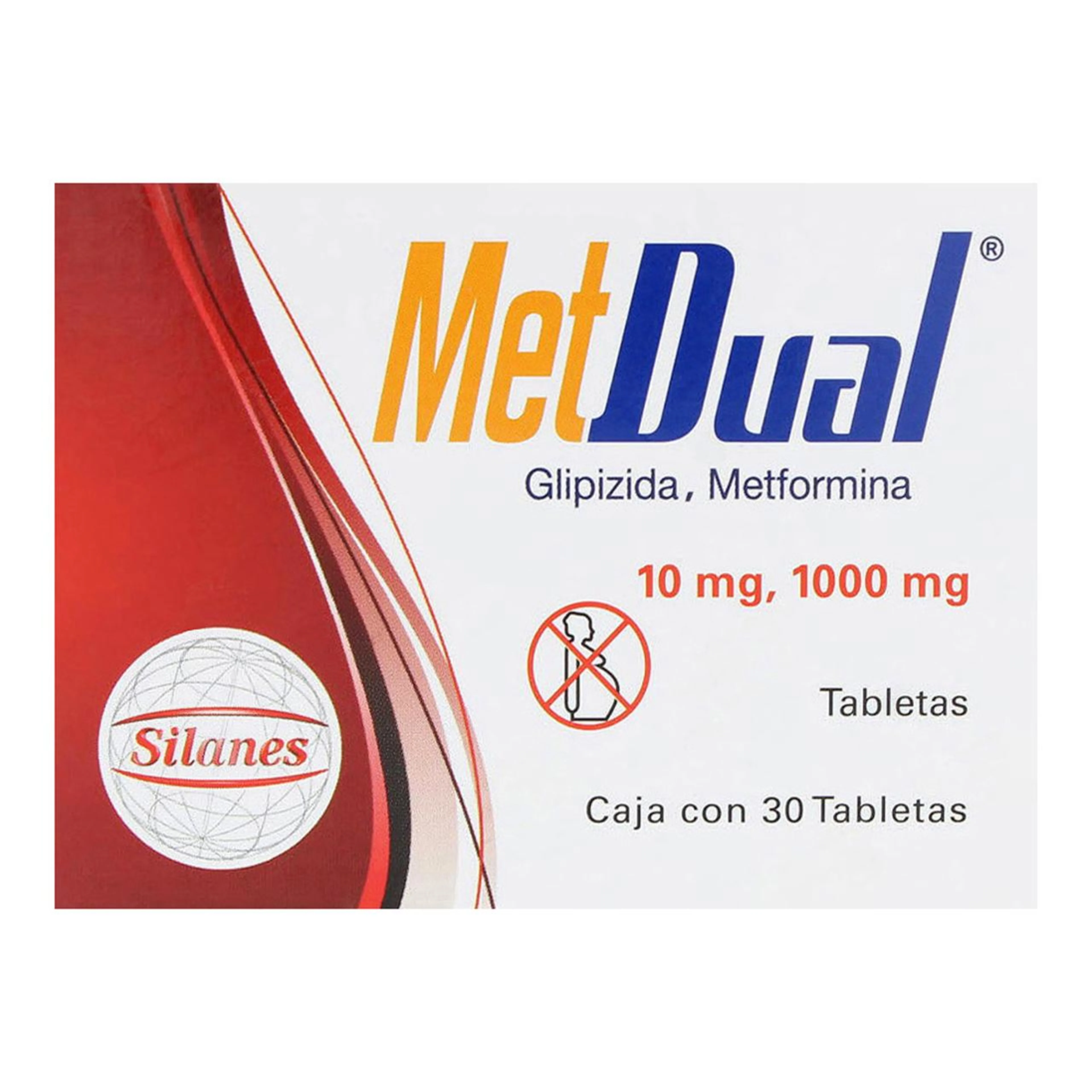 Metdual 10/1000 Mg Con 30 Tabletas