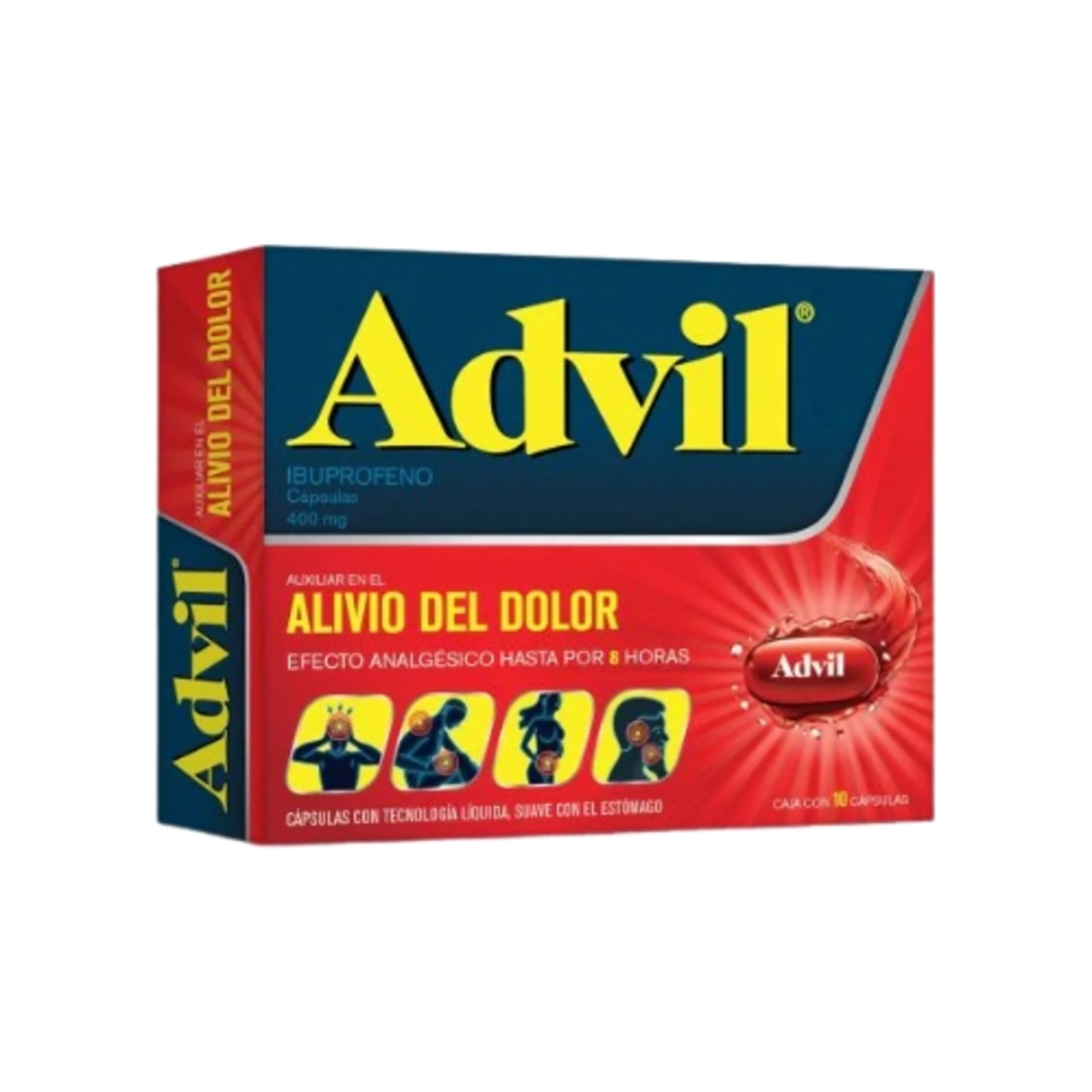 Advil Max 400 Mg Con 10 Cápsulas