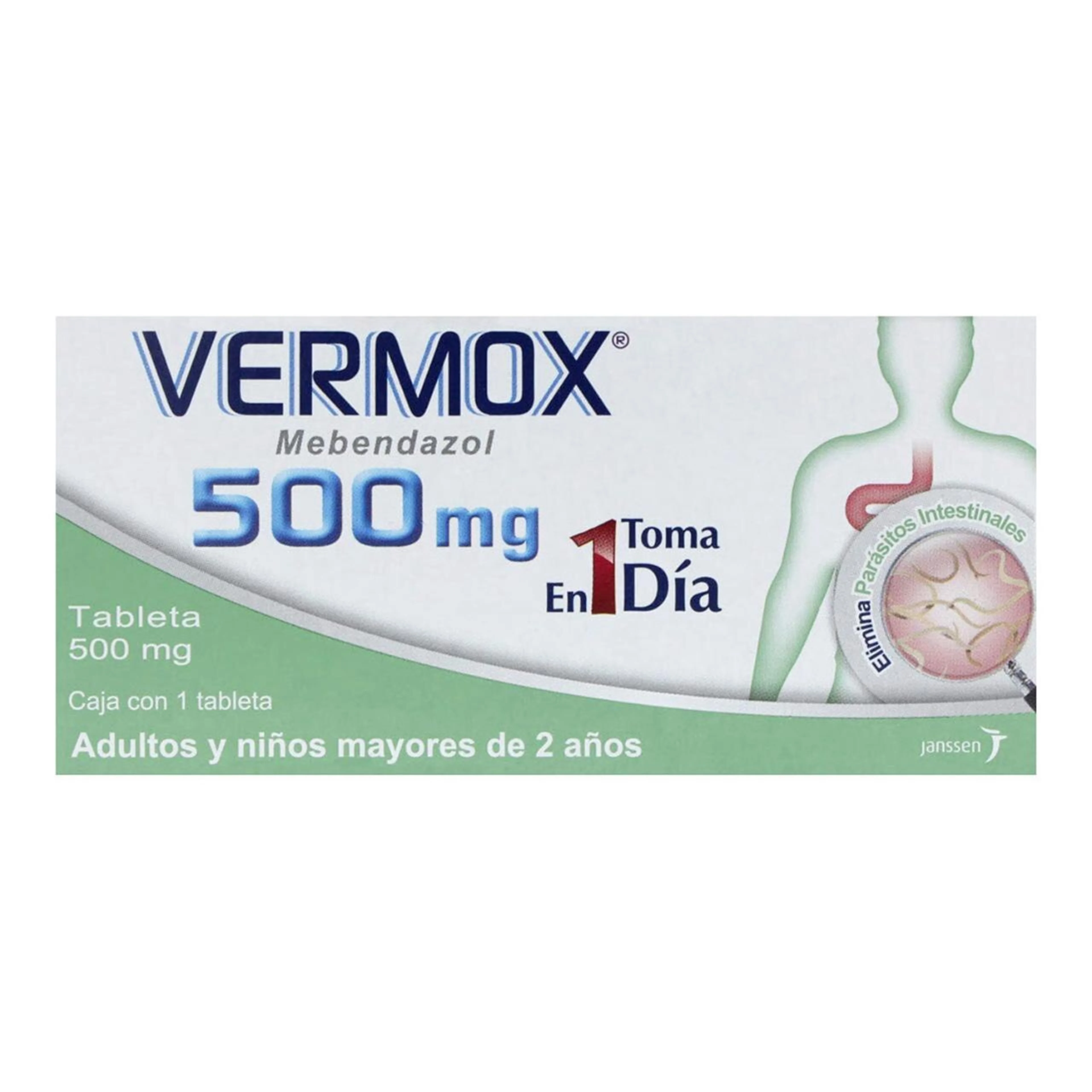 Vermox 500 Mg Con 1 Tableta