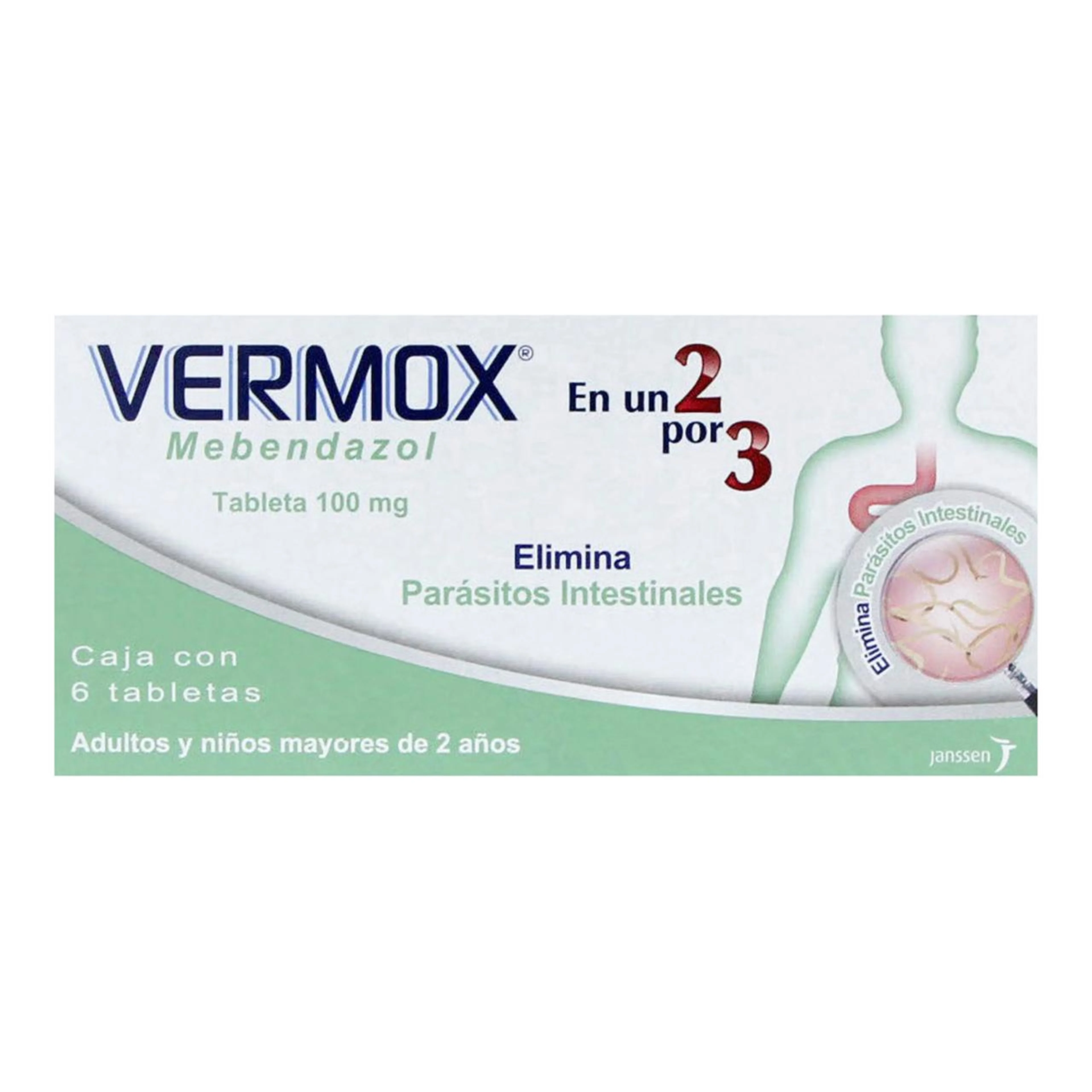 Vermox 100 Mg Con 6 Tabletas