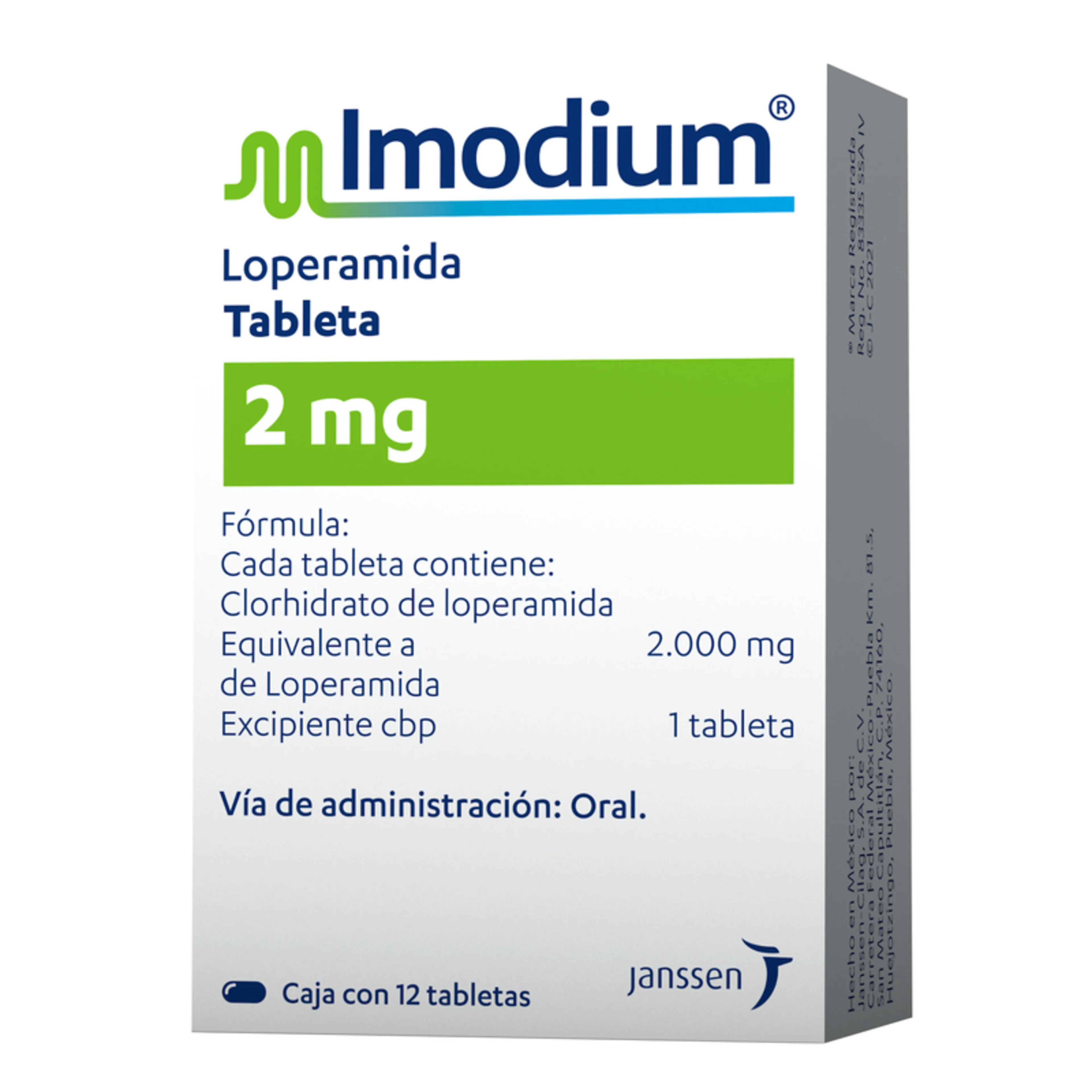 Imodium 2 Mg Con 12 Tabletas