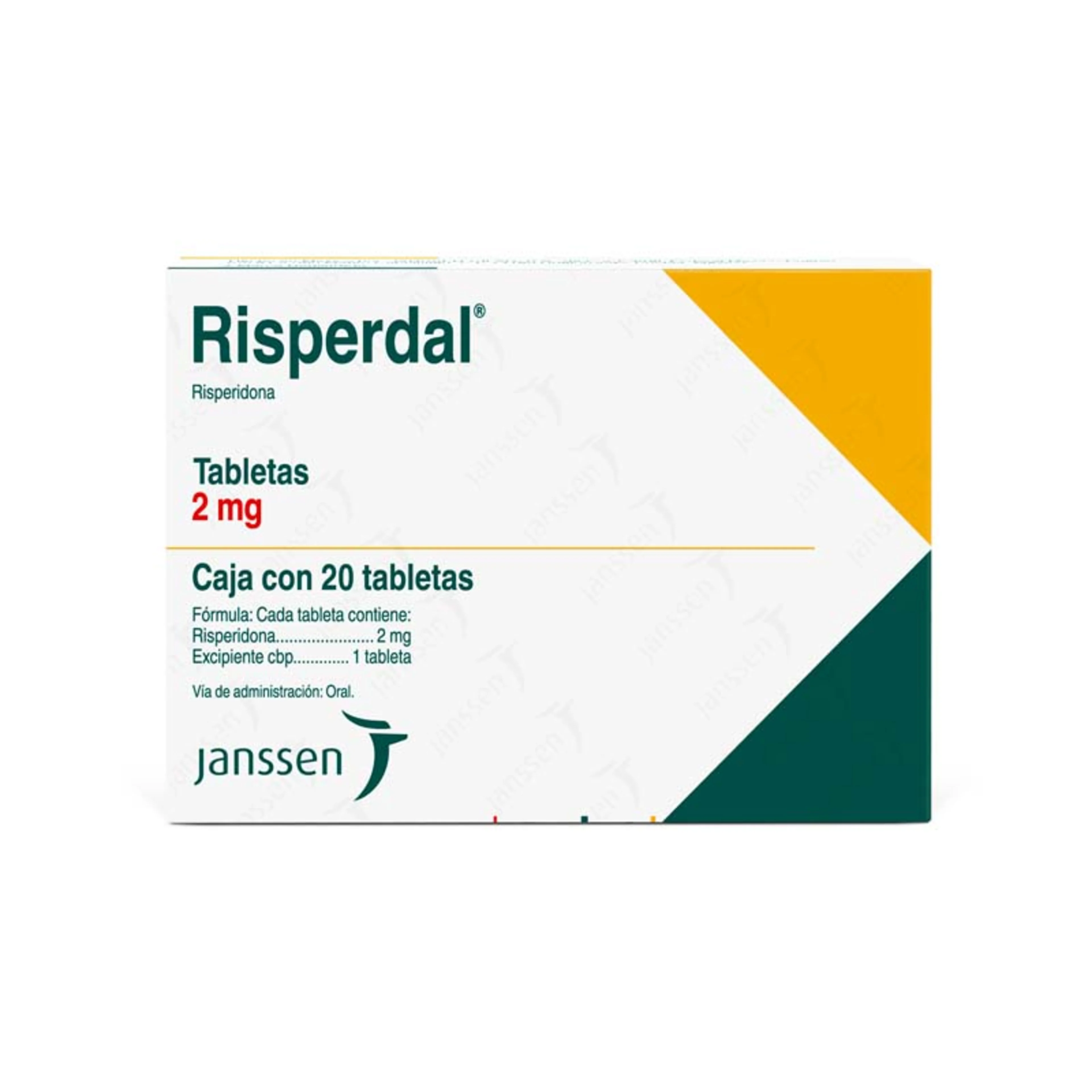 Risperdal 2 Mg Con 20 Tabletas