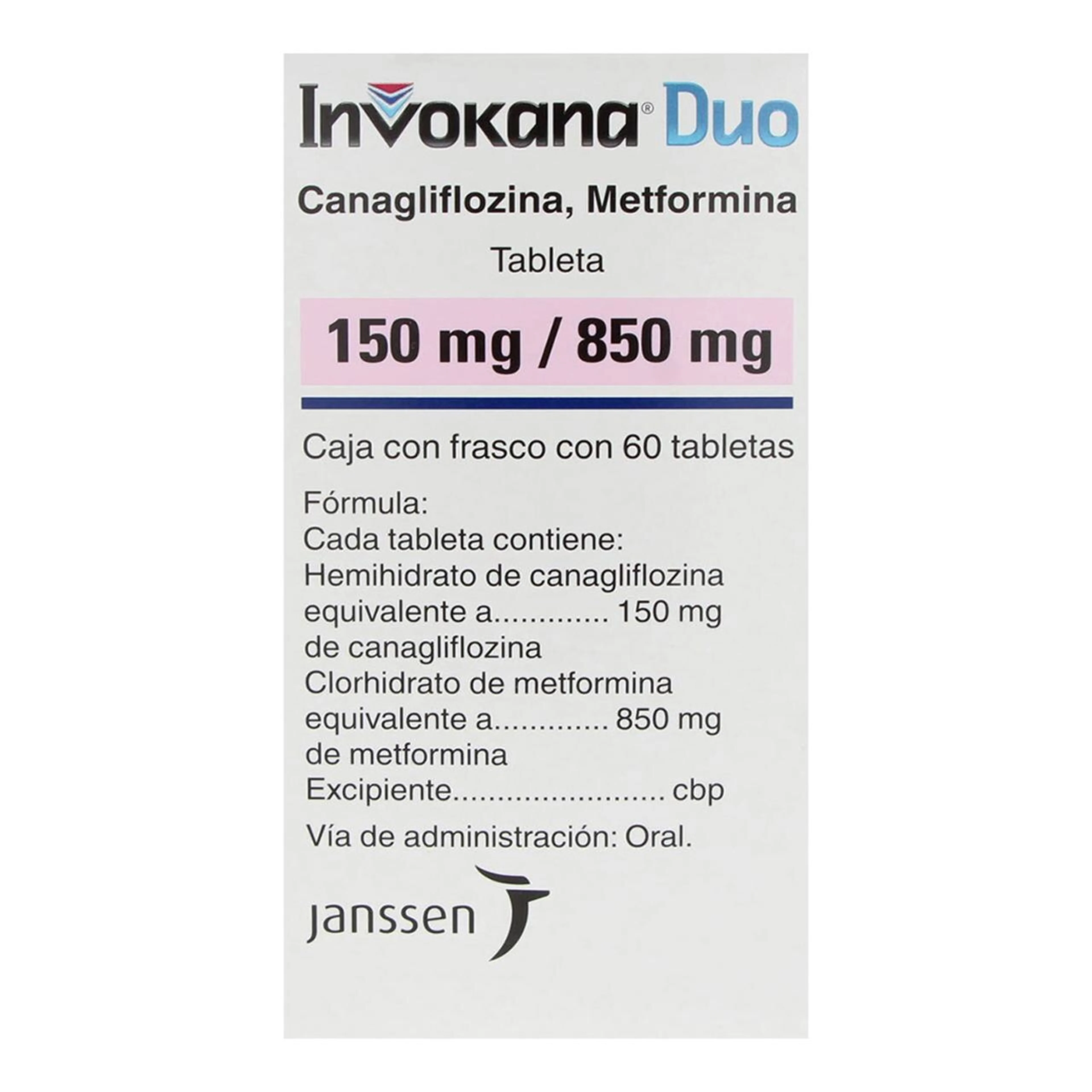 Invokana Duo 150/850 Mg Con 60 Tableteas