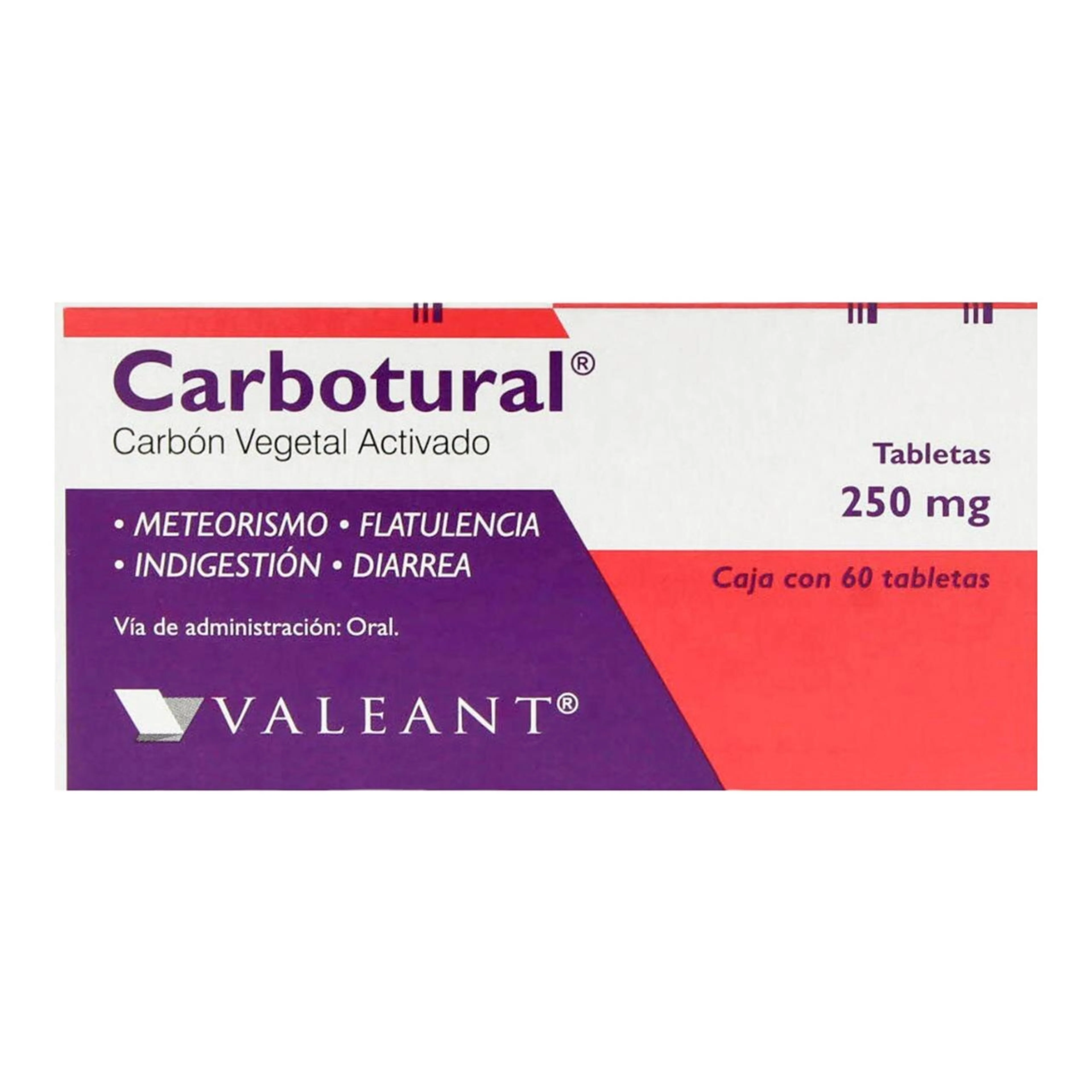 Carbotural 250 Mg Con 60 Tabletas