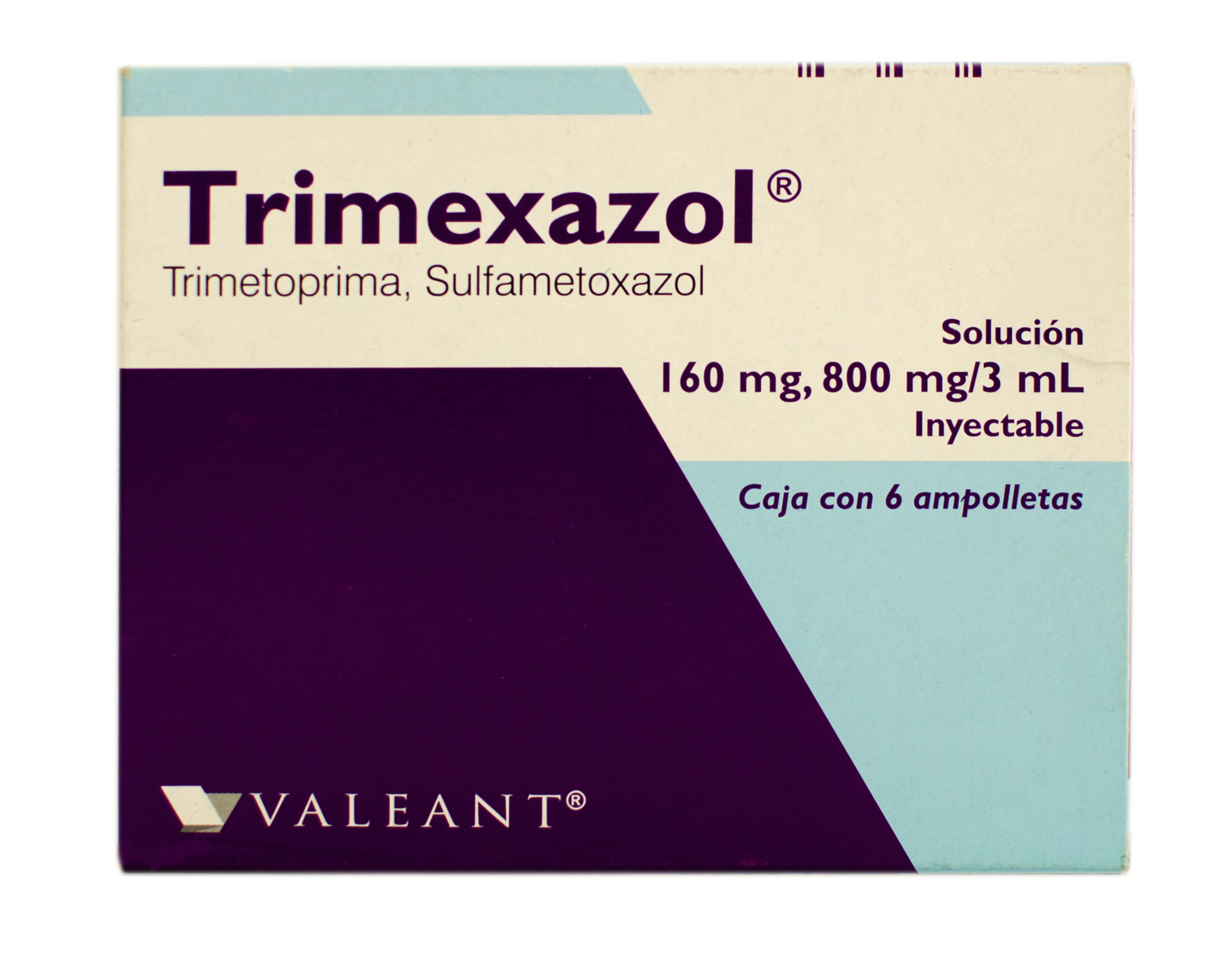 Trimexazol trimetoprima 160 mg sulfametoxazol 800 con 6 solución inyectable