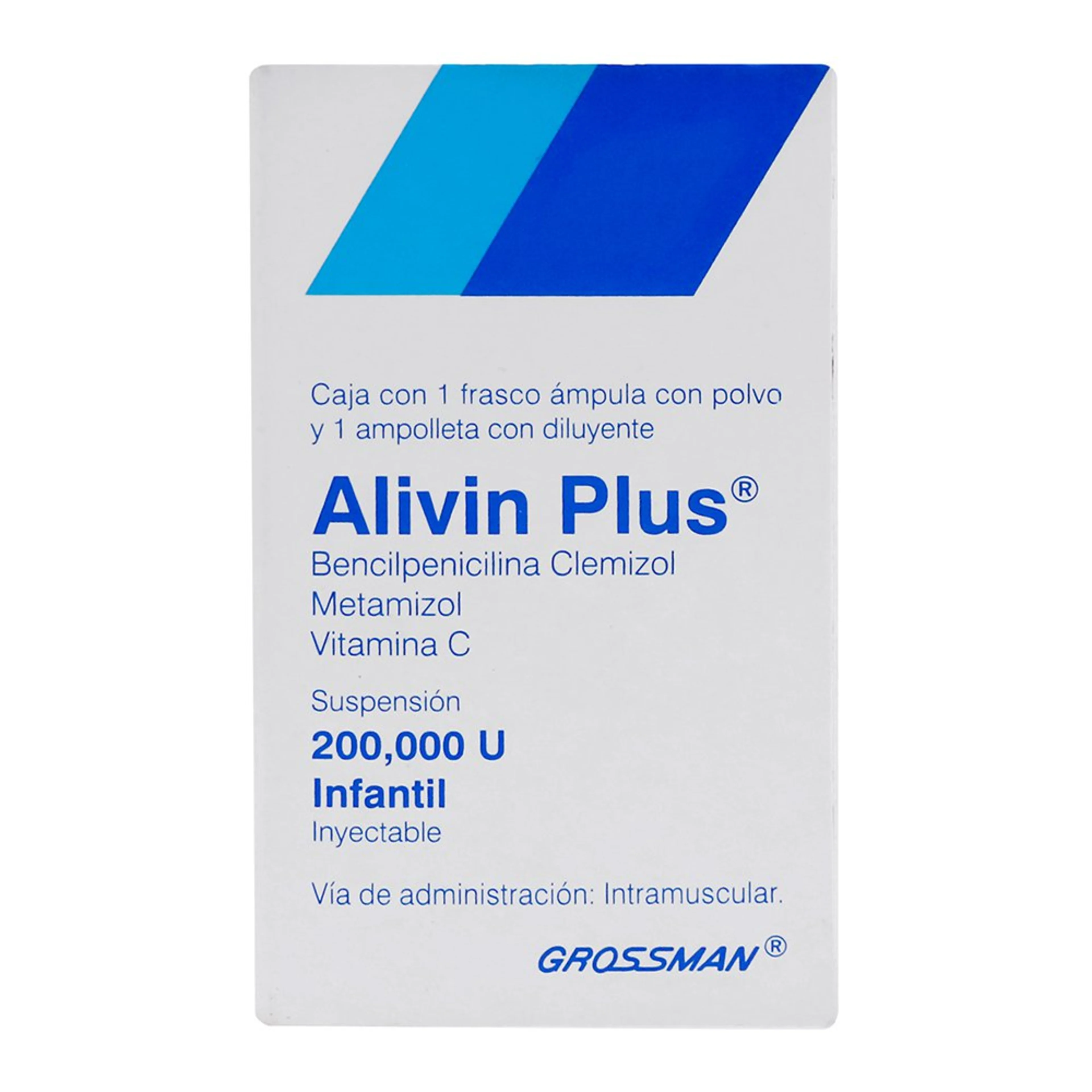 Alivin plus bencilpenicilina clemizol 2 ml metamizol 250 mg con 1 inyección