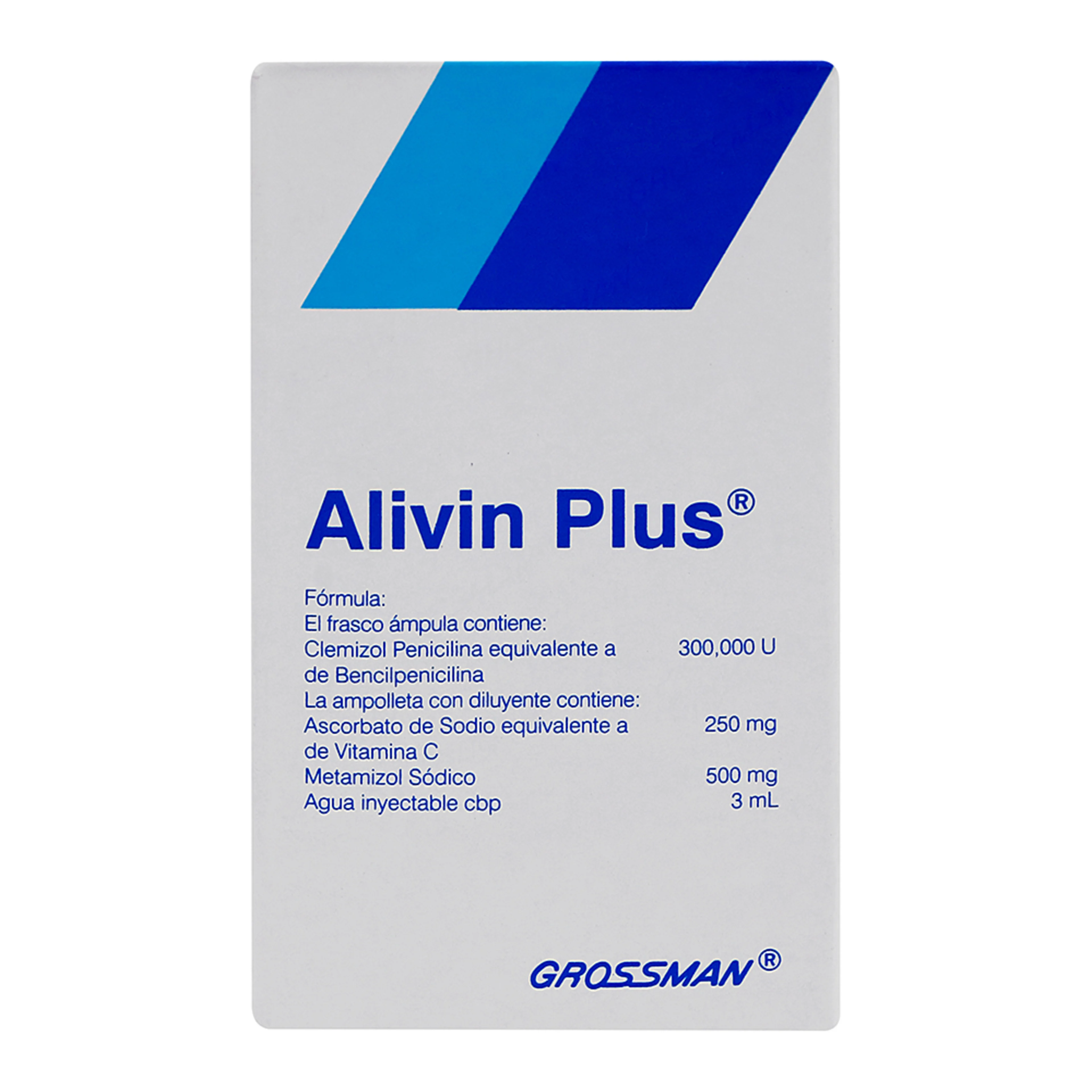Alivin plus bencilpenicilina clemizol 300 ui metamizol 500 mg con 1 inyección