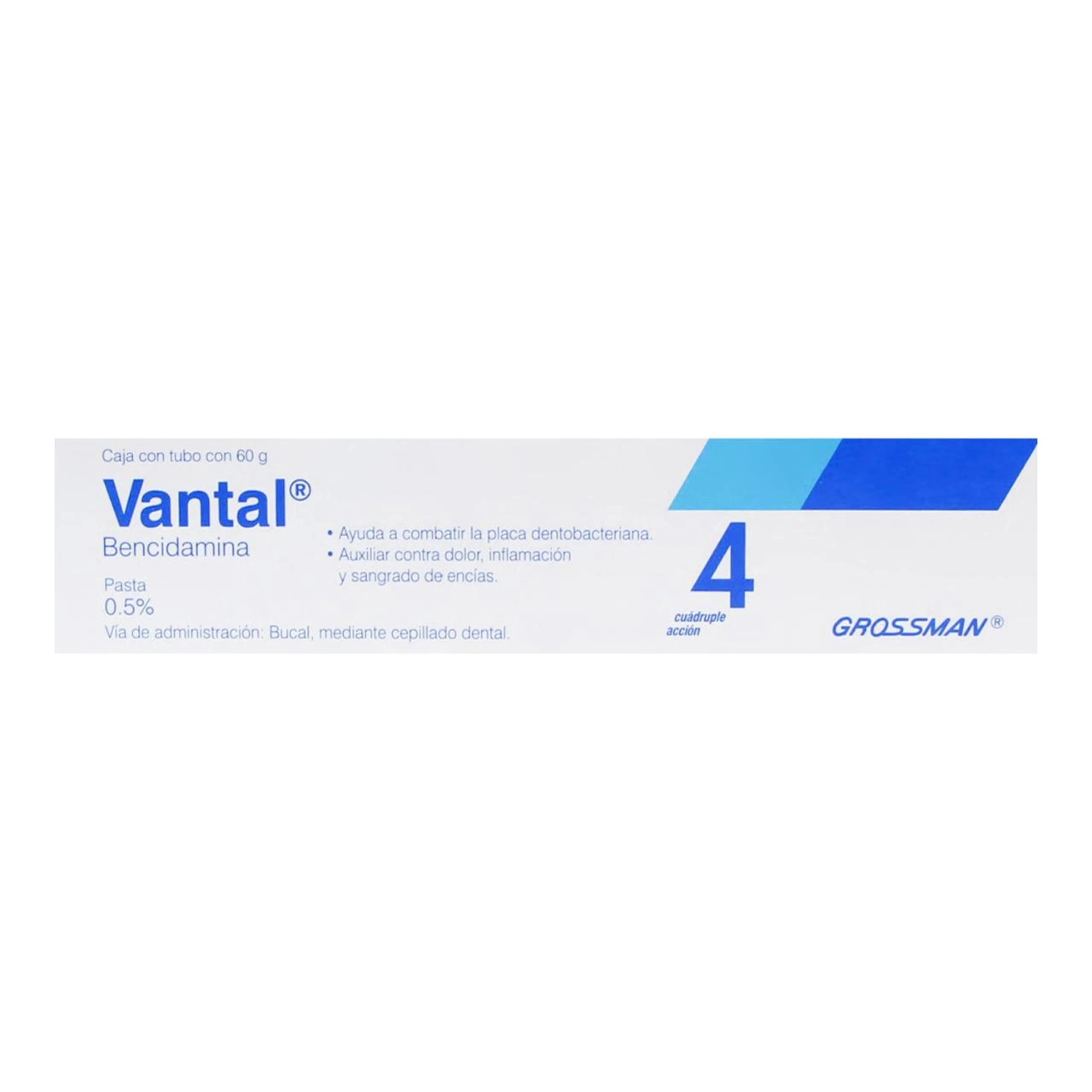 Vantal 0.5 G Pasta Dental Tubo 60 Gr